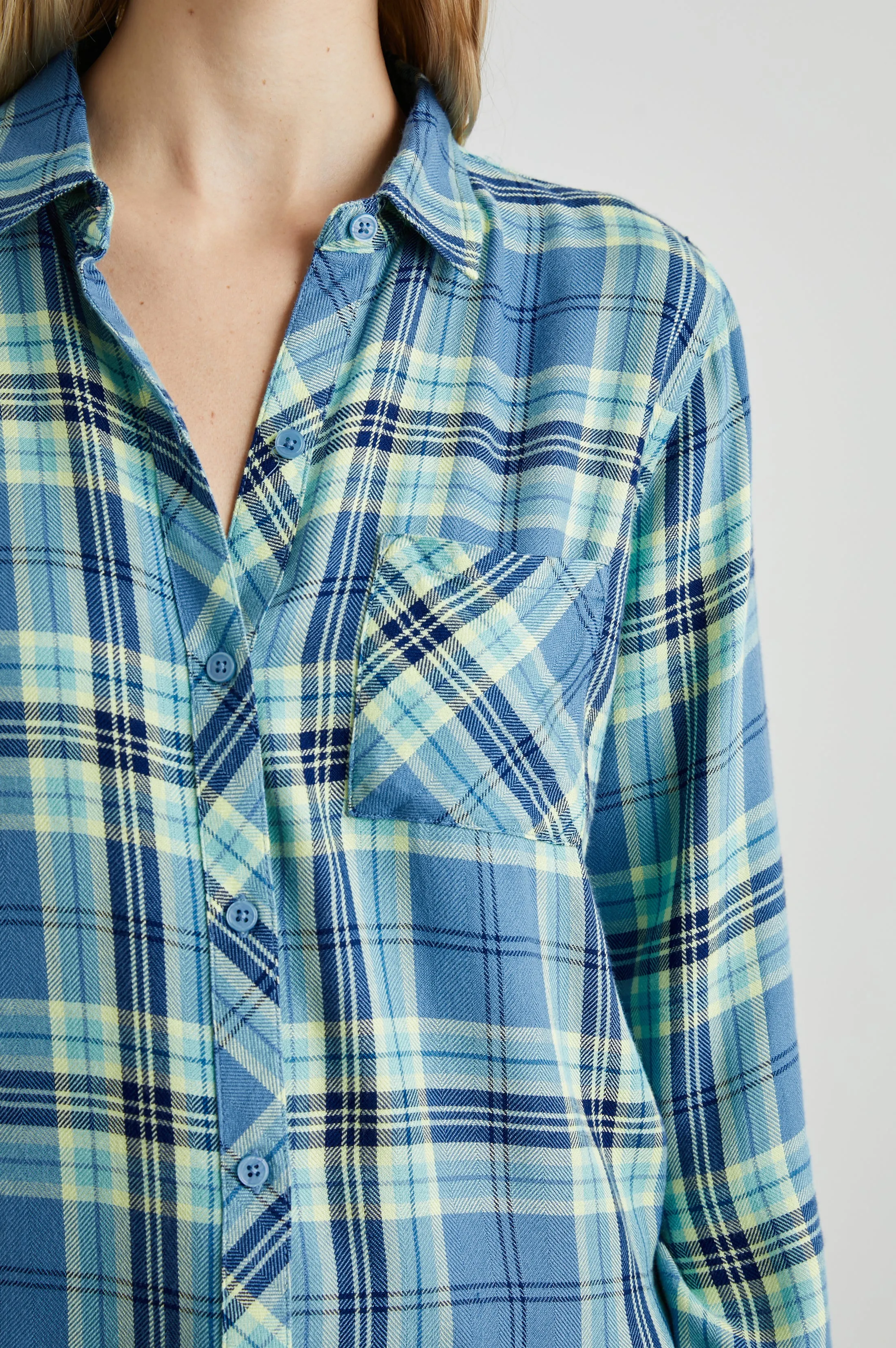 HUNTER SHIRT - BLUEBELL CITRON sold by Rails product image thumbnail 2