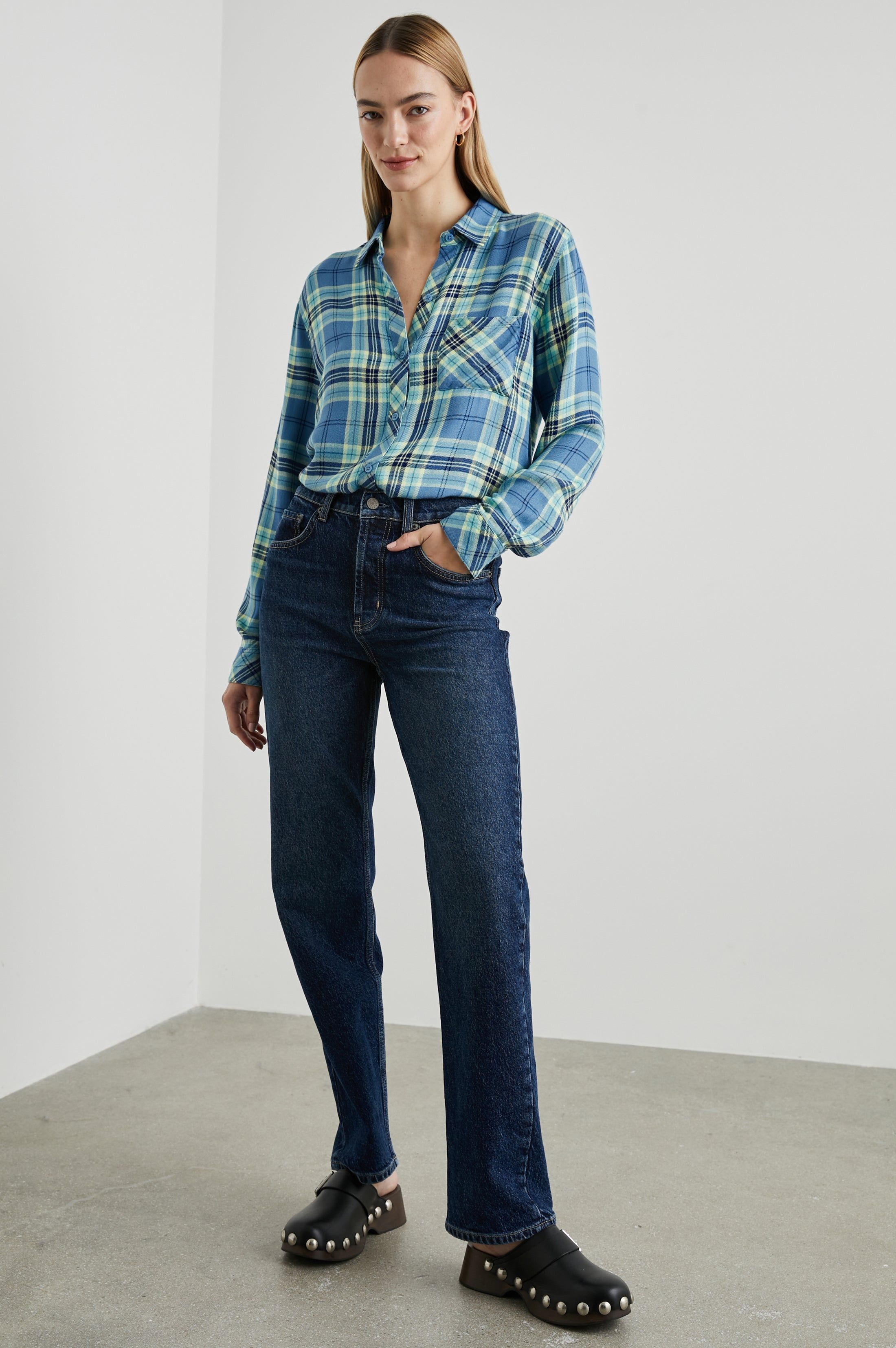 HUNTER SHIRT - BLUEBELL CITRON sold by Rails product image thumbnail 3