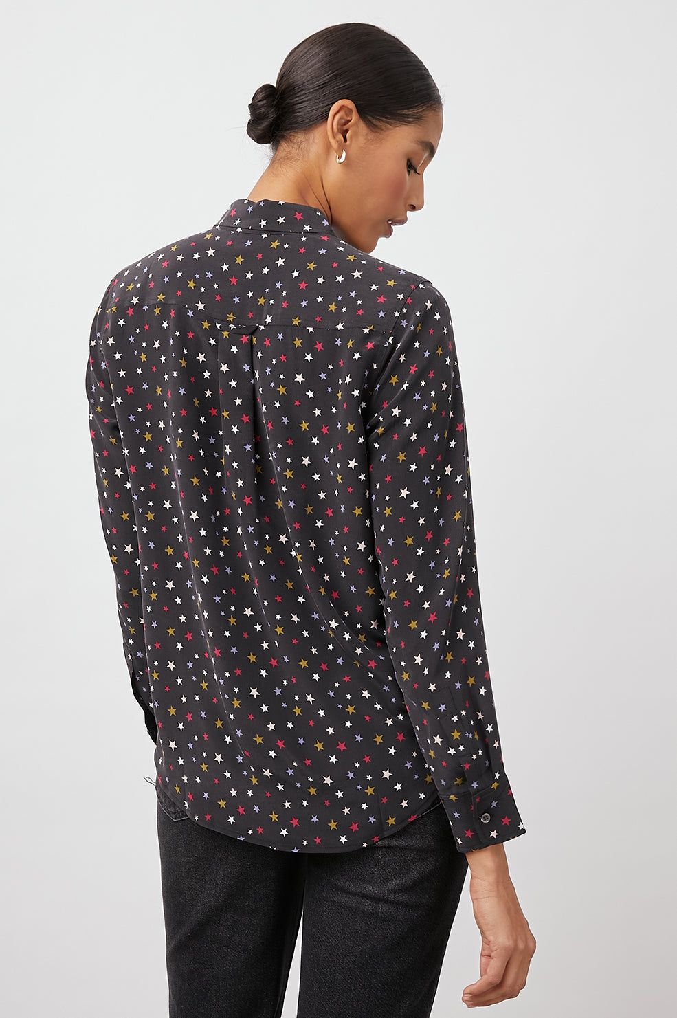 KATE SHIRT - SILK RAINBOW STARS sold by Rails product image thumbnail 4