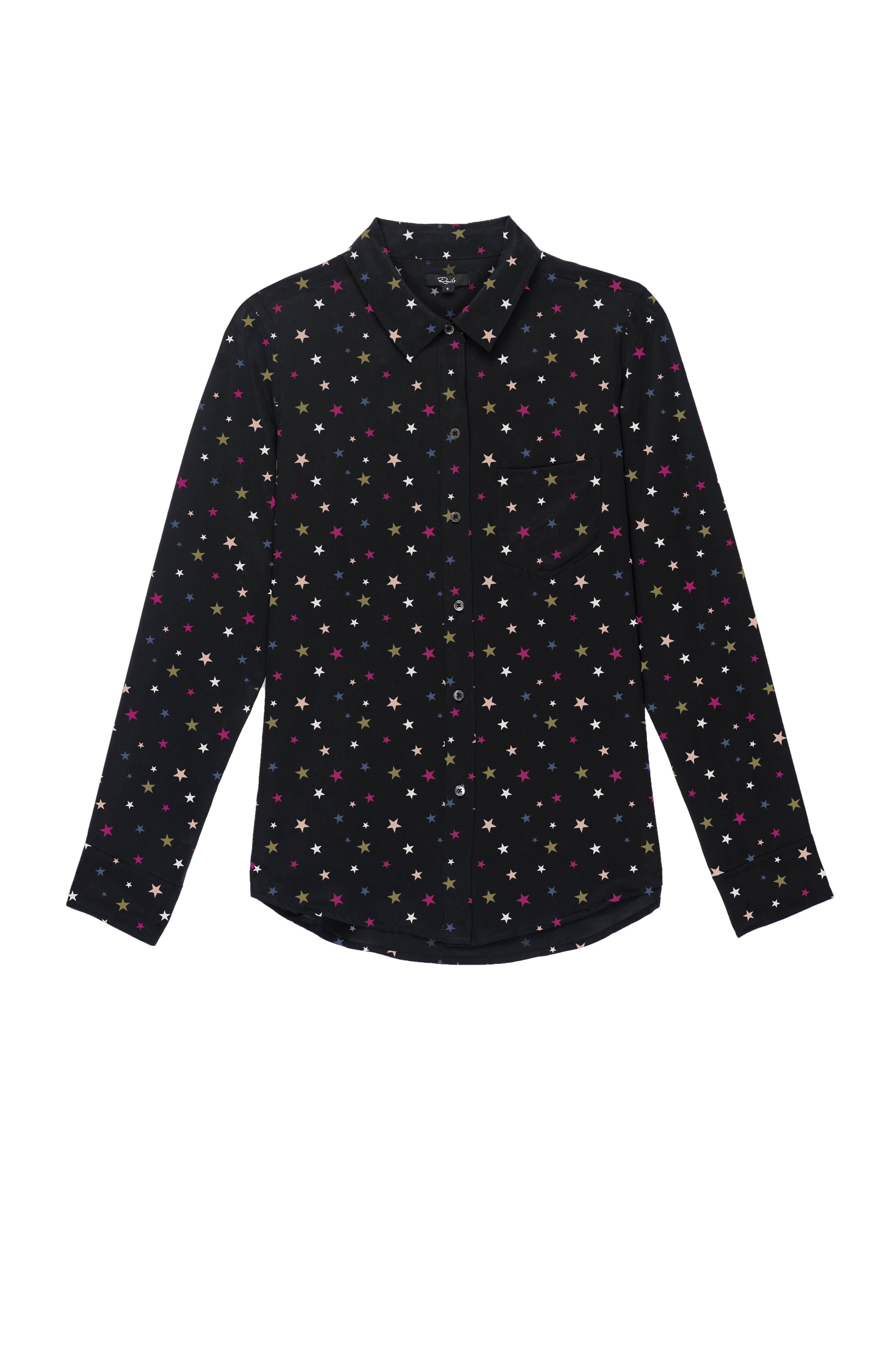 KATE SHIRT - SILK RAINBOW STARS sold by Rails product image thumbnail 5