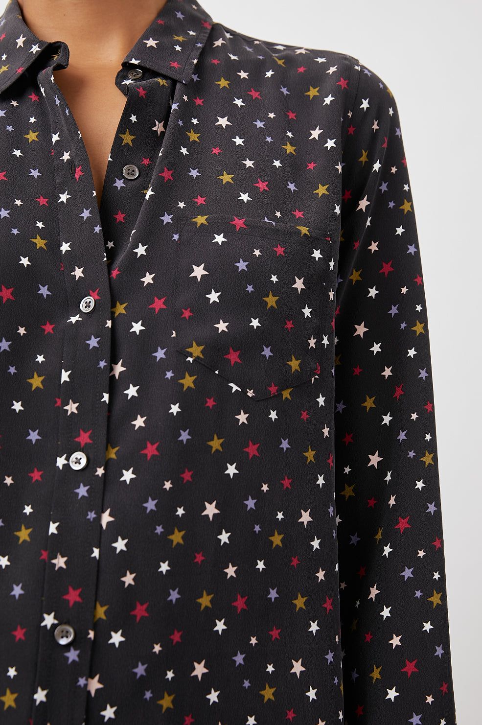 KATE SHIRT - SILK RAINBOW STARS sold by Rails product image thumbnail 2