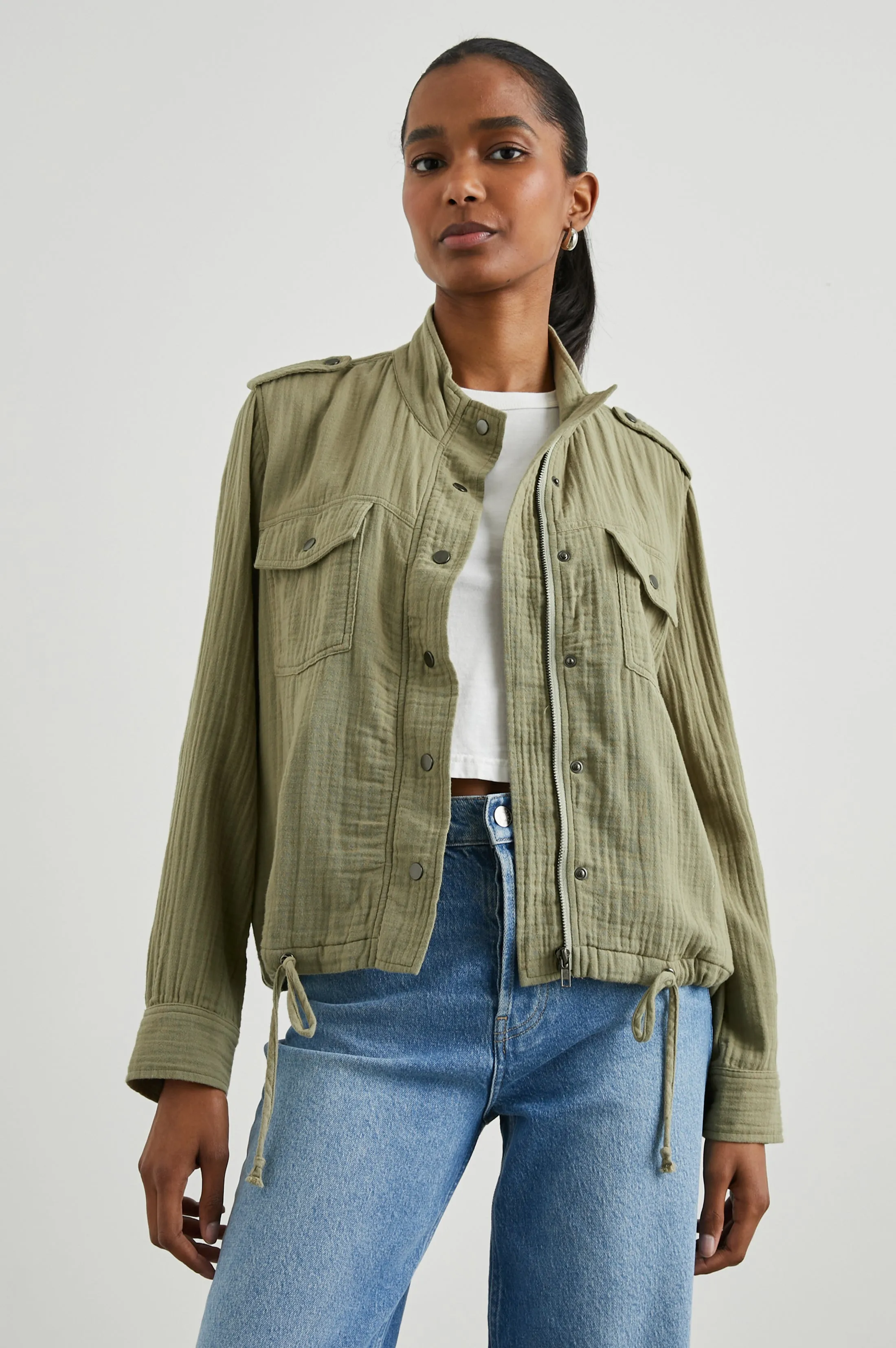 COLLINS JACKET - GAUZE MERMAID sold by Rails