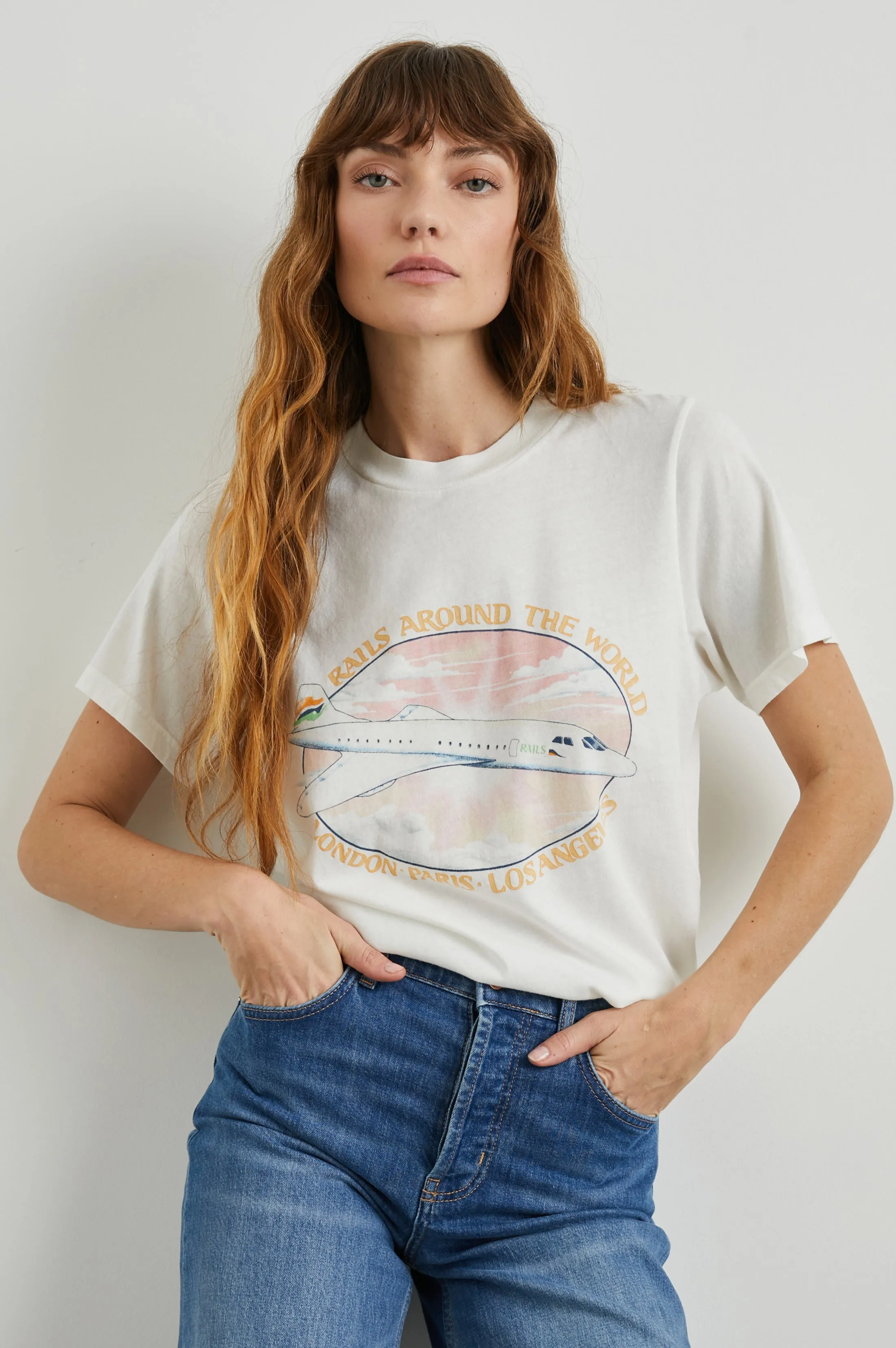 BOYFRIEND T-SHIRT - RAILS AROUND THE WORLD sold by Rails