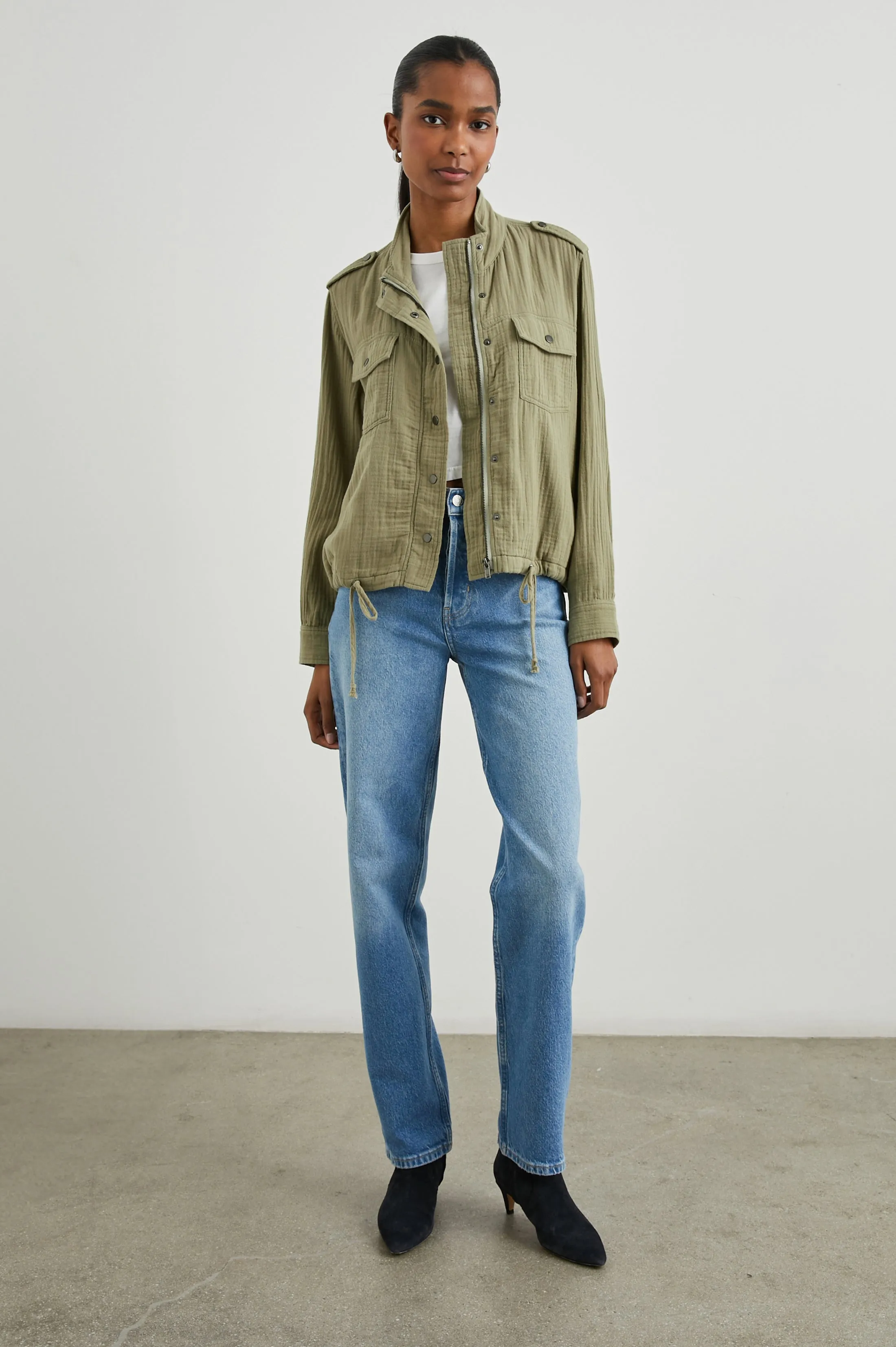 COLLINS JACKET - GAUZE MERMAID sold by Rails product image thumbnail 3