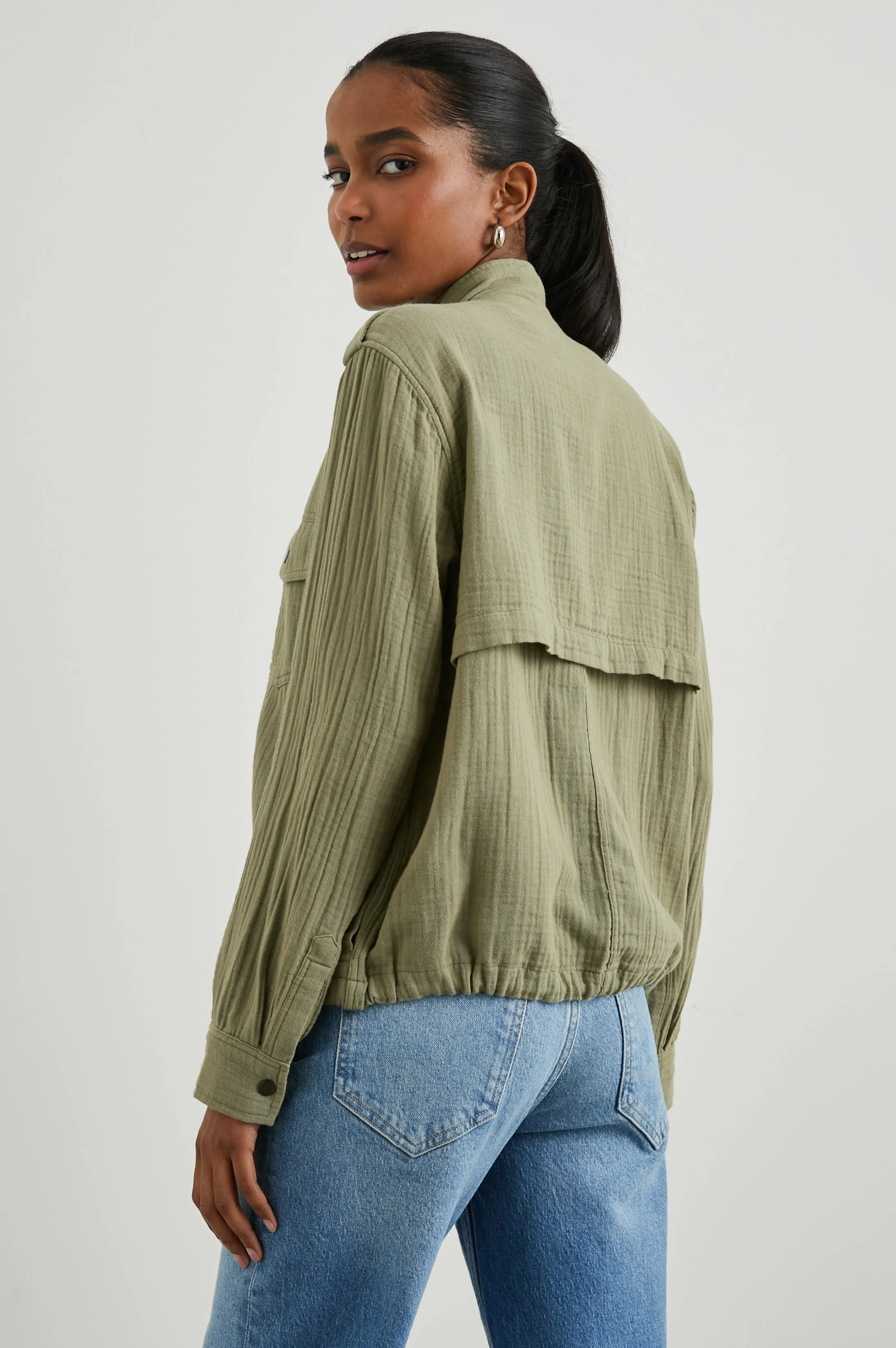 COLLINS JACKET - GAUZE MERMAID sold by Rails product image thumbnail 4