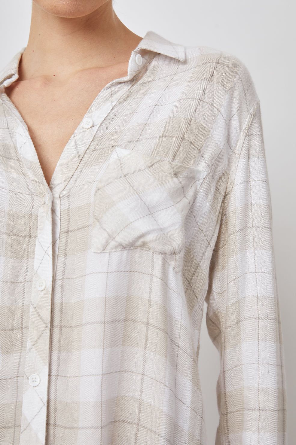 HUNTER SHIRT - WHITE ALMOND sold by Rails product image thumbnail 2
