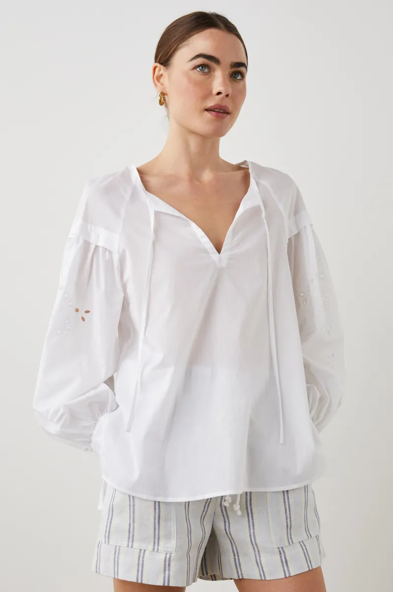 DARI TOP - BEACH WHITE EYELET sold by Rails