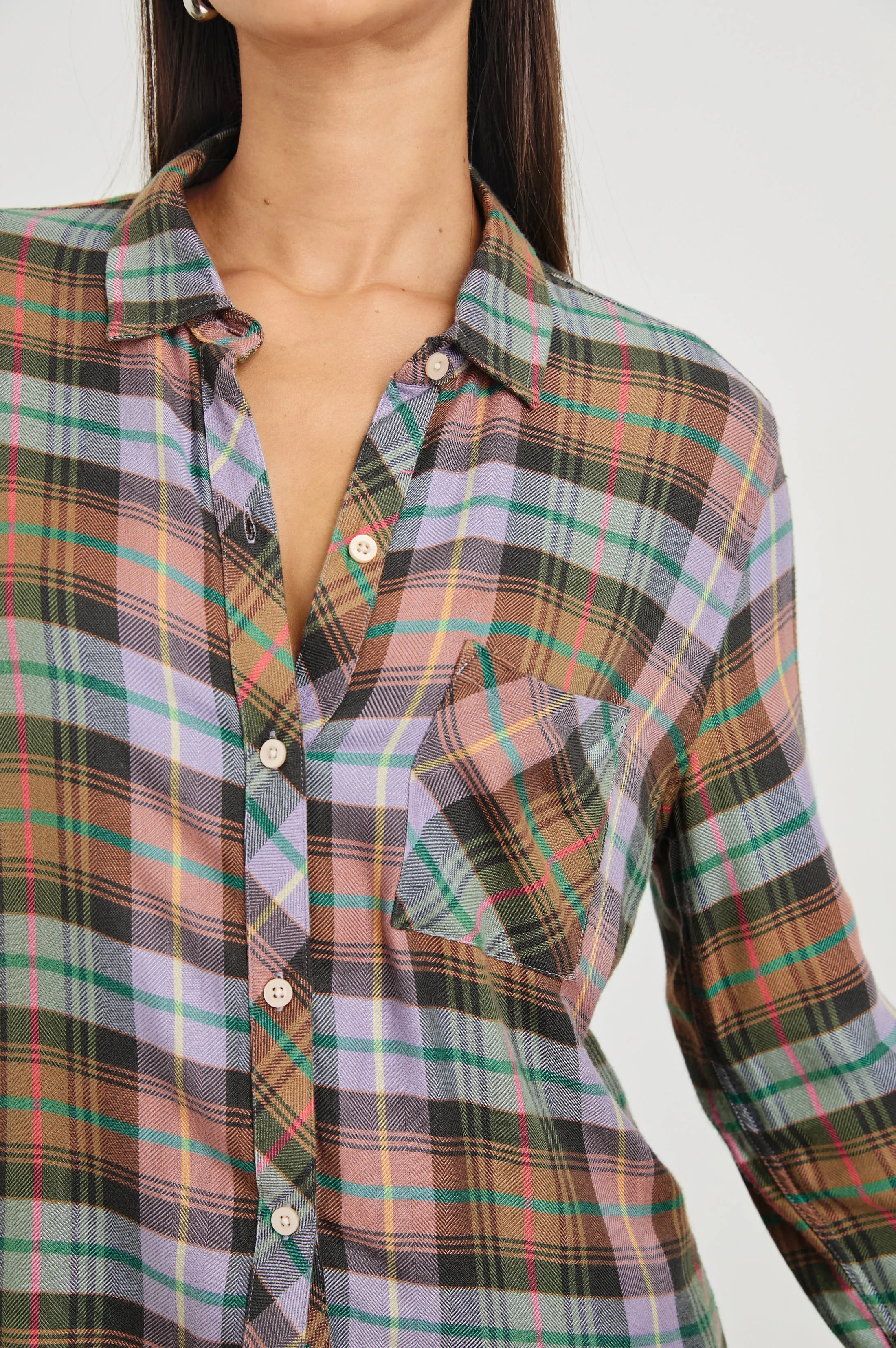 HUNTER SHIRT - DUSTY LILAC MULTI sold by Rails product image thumbnail 2