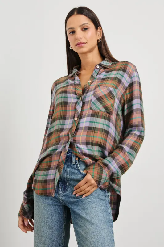 HUNTER SHIRT - DUSTY LILAC MULTI sold by Rails