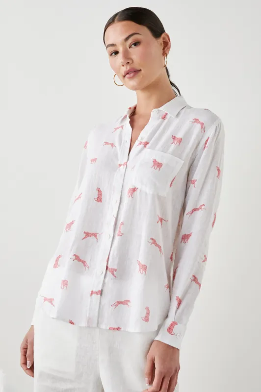 CHARLI SHIRT - ROSE LEOPARD sold by Rails