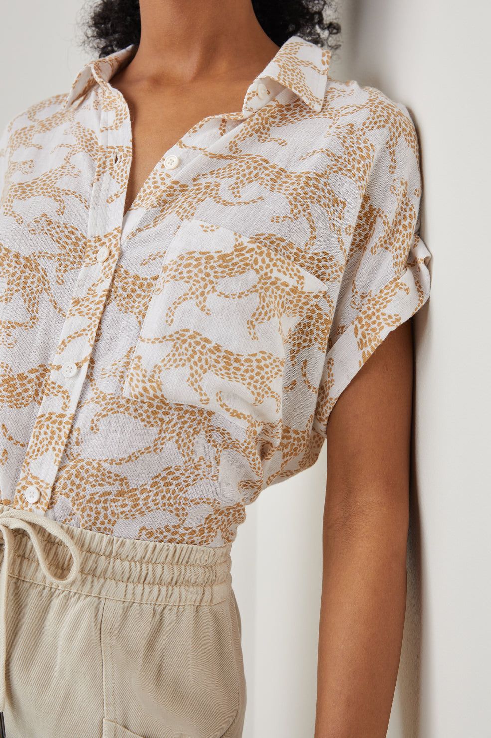 WHITNEY SHIRT - GOLD CHEETAH sold by Rails product image thumbnail 2