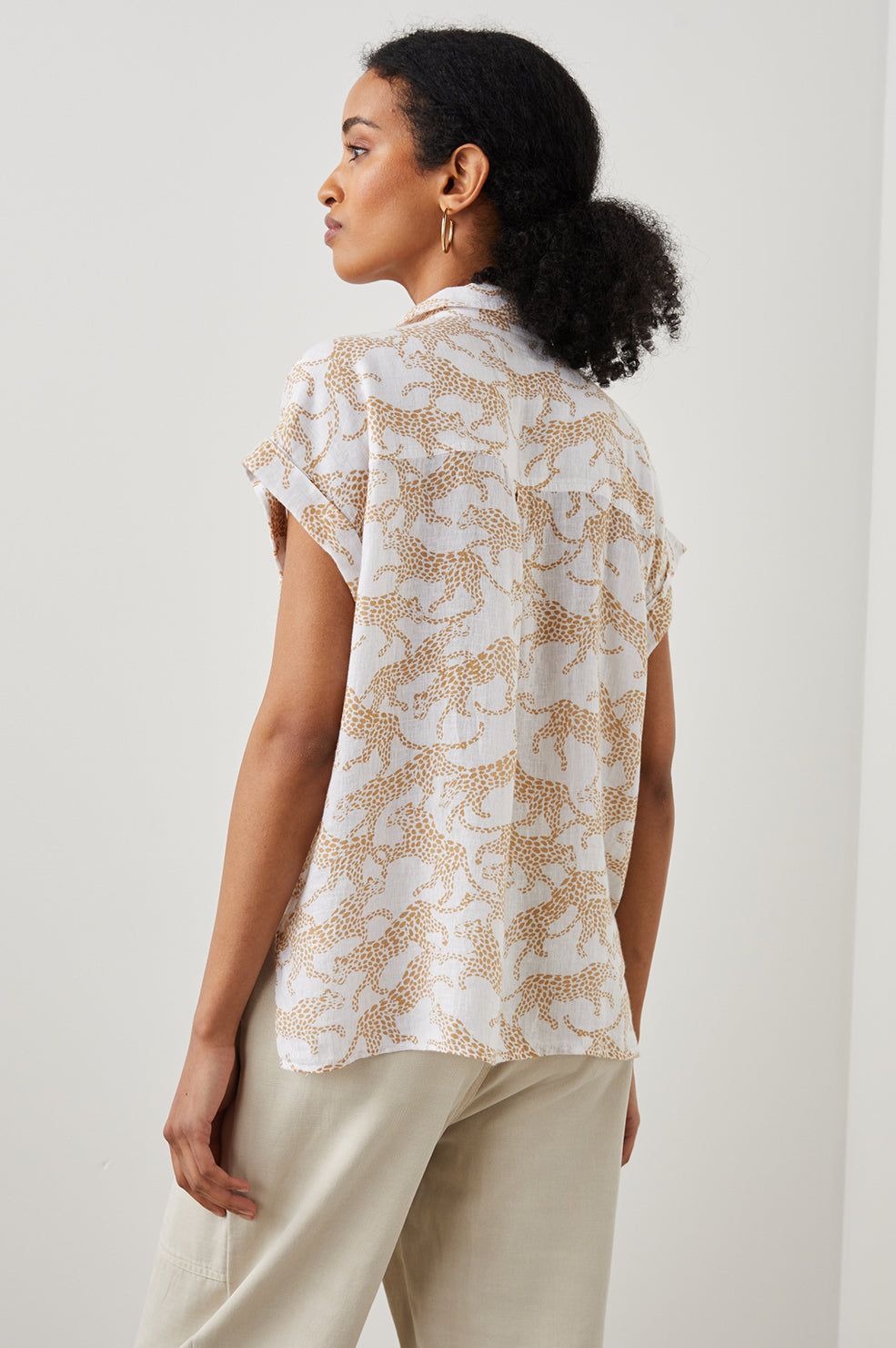WHITNEY SHIRT - GOLD CHEETAH sold by Rails product image thumbnail 5