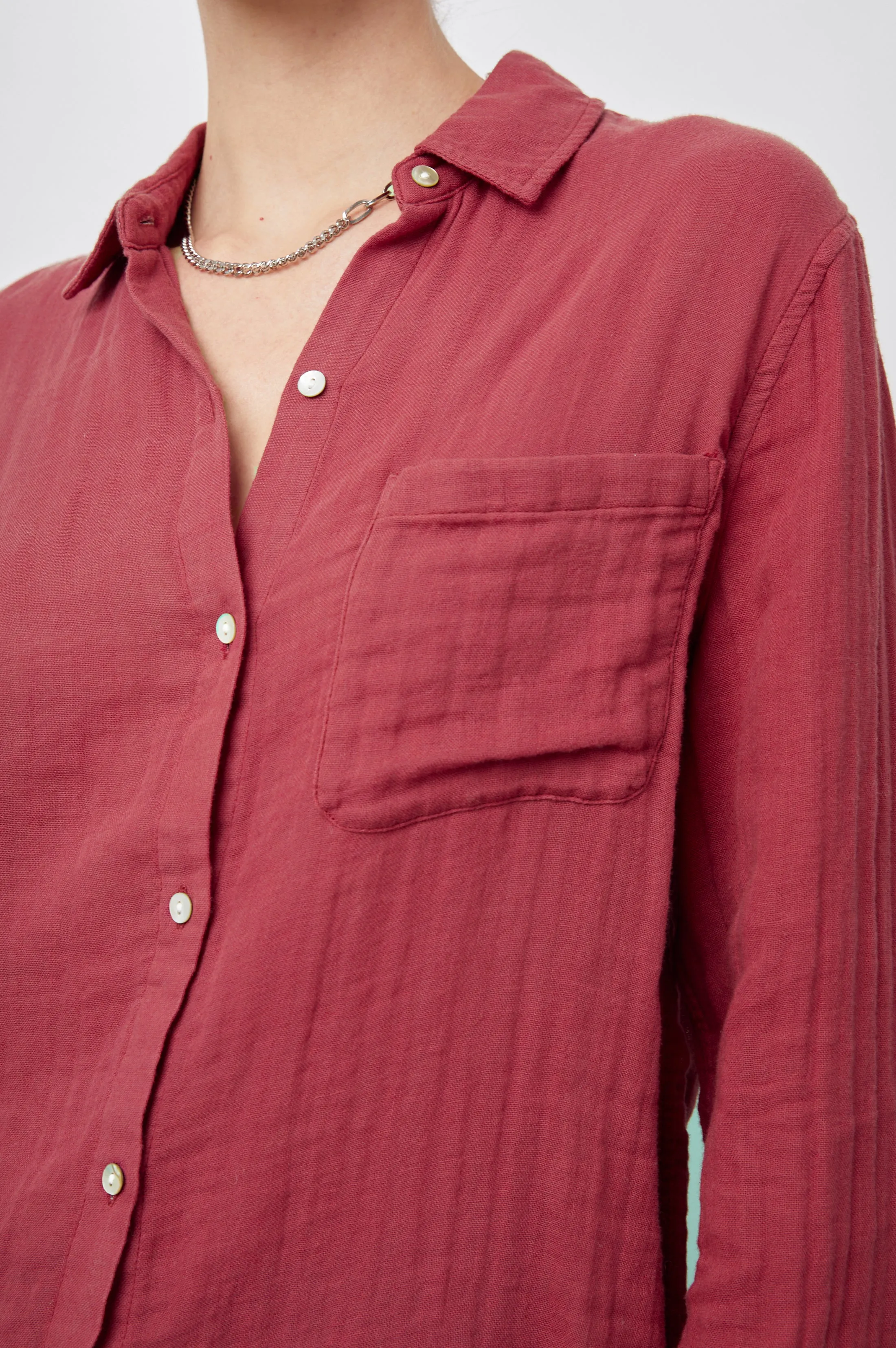 ELLIS SHIRT - CRANBERRY sold by Rails product image thumbnail 2
