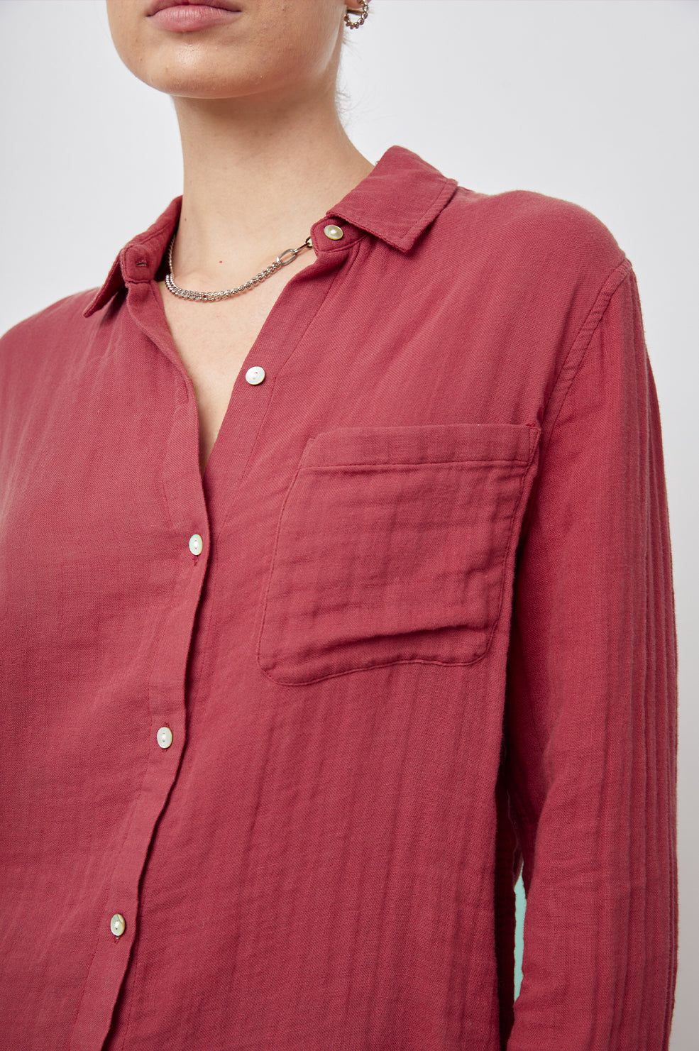 ELLIS SHIRT - CRANBERRY sold by Rails product image thumbnail 2