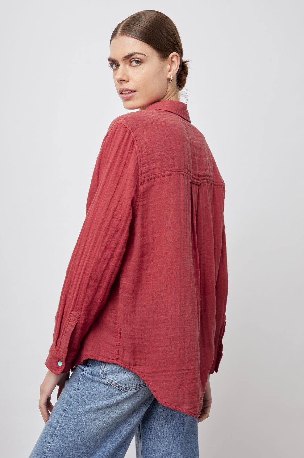 ELLIS SHIRT - CRANBERRY sold by Rails product image thumbnail 5
