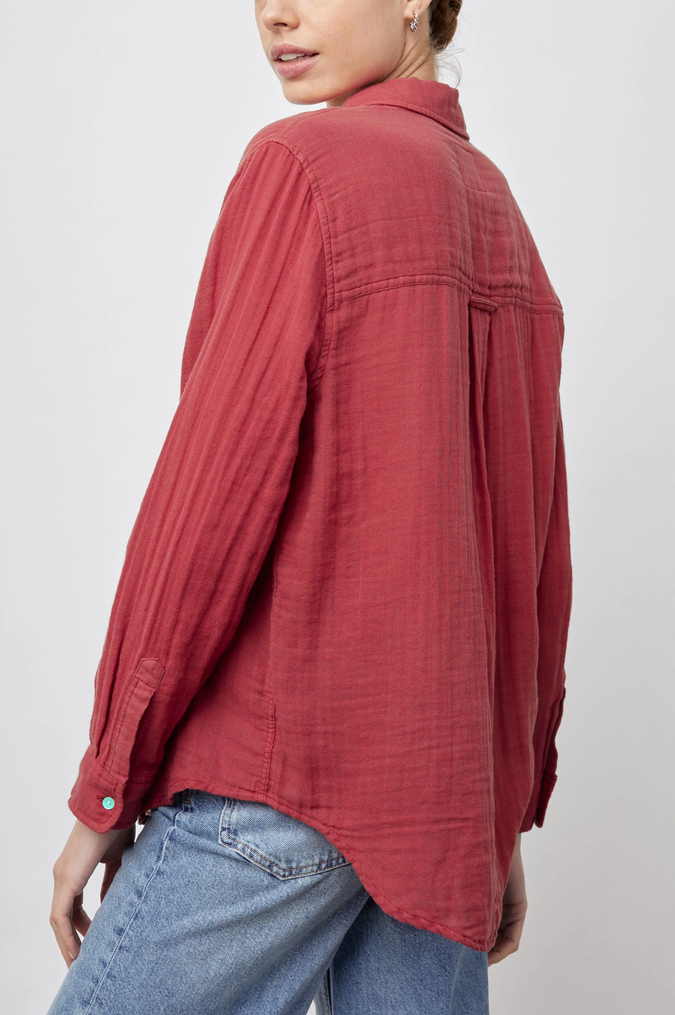 ELLIS SHIRT - CRANBERRY sold by Rails product image thumbnail 5