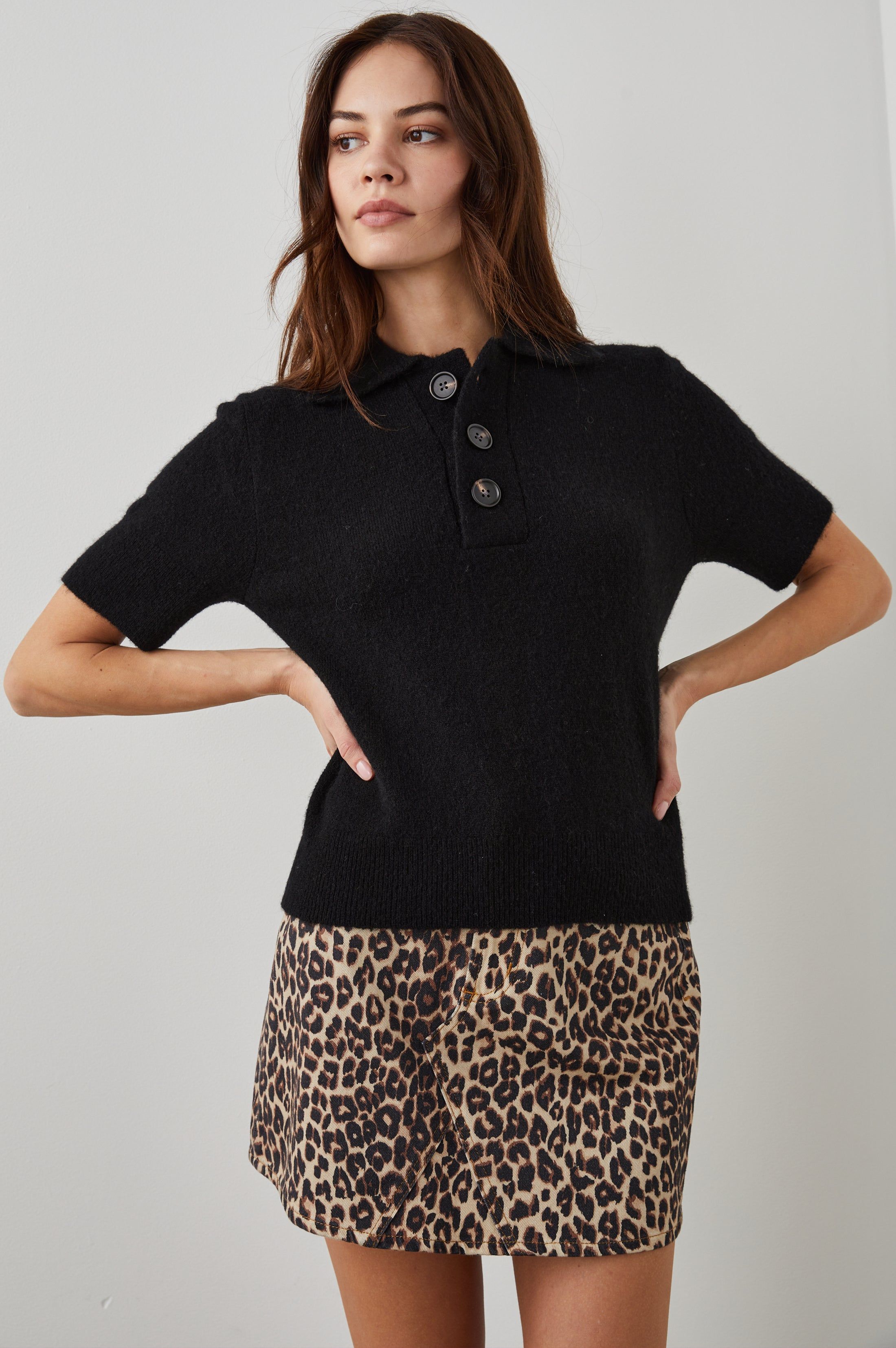 GRETA TOP - BLACK sold by Rails product image thumbnail 4