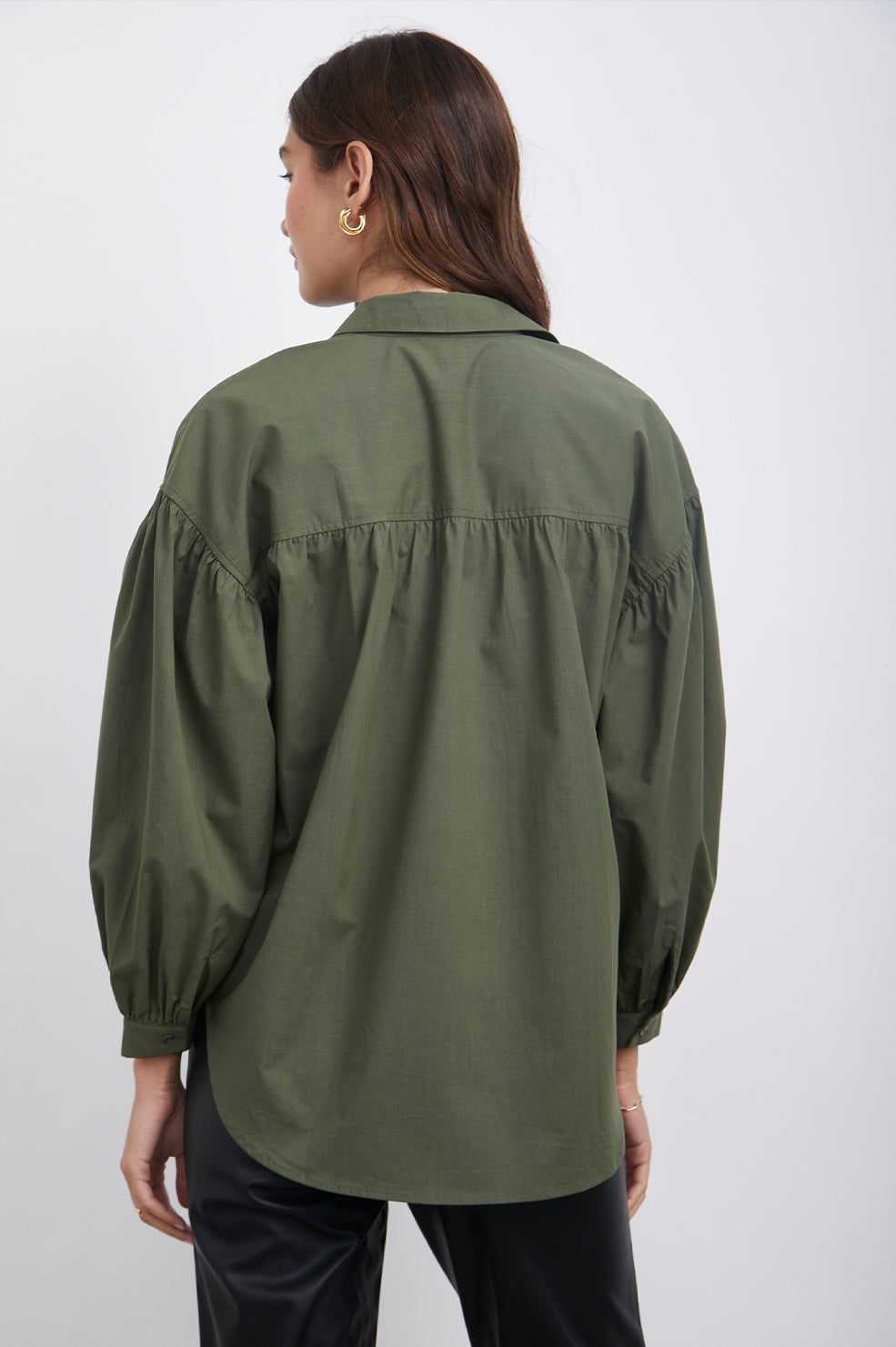 JANAE SHIRT - OLIVE SMOKE sold by Rails product image thumbnail 5