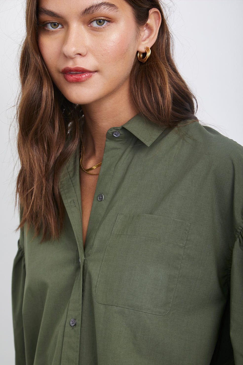 JANAE SHIRT - OLIVE SMOKE sold by Rails product image thumbnail 2