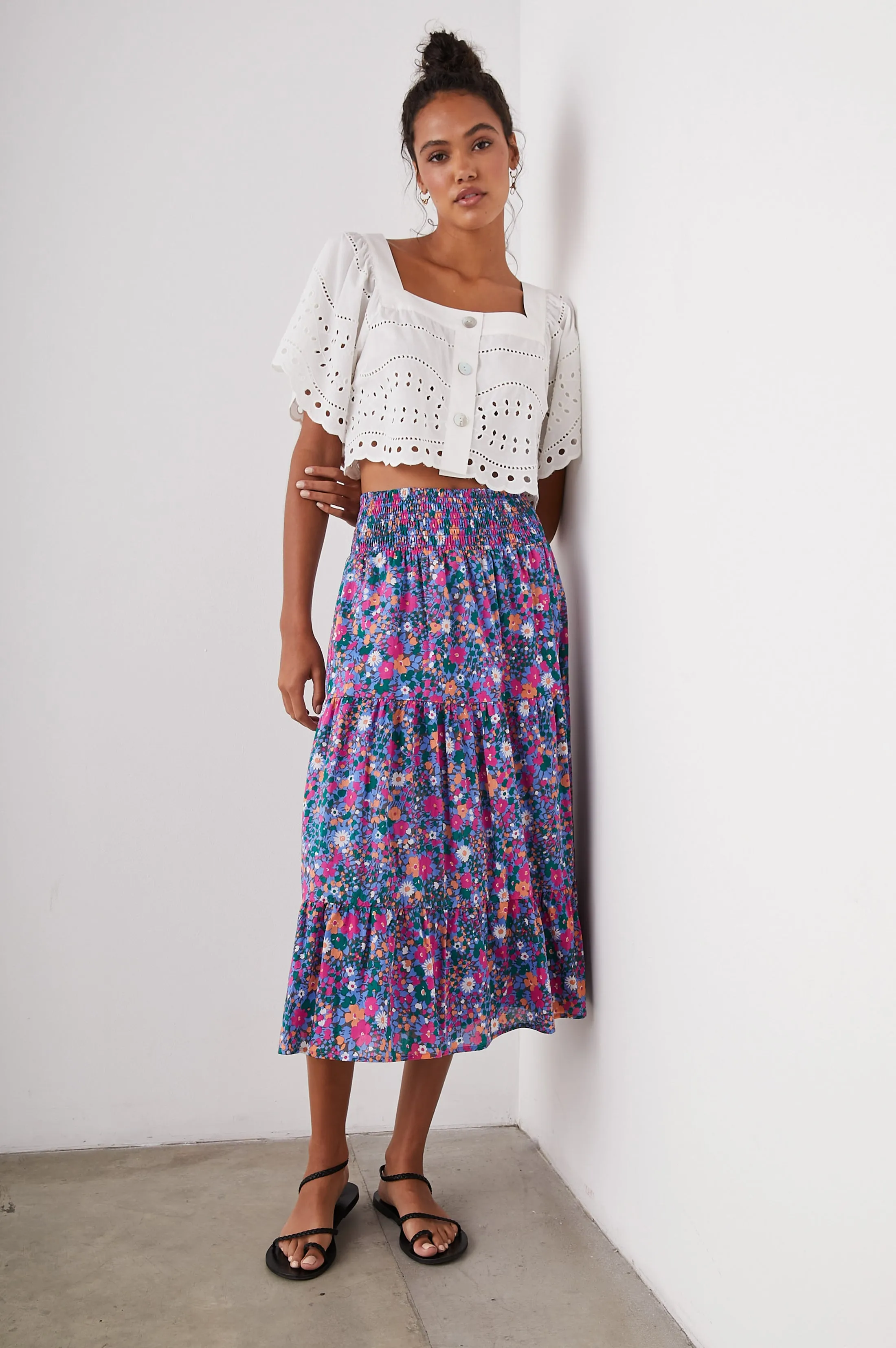 KIT TOP - WHITE EYELET EMBROIDERY sold by Rails product image thumbnail 4