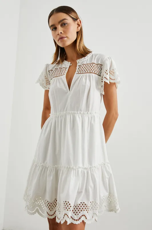 LETTIE DRESS - WHITE sold by Rails