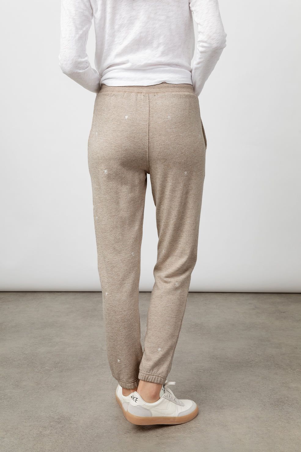 KINGSTON SWEATPANT - HEATHER BROWN EMBROIDERED STARS sold by Rails product image thumbnail 4