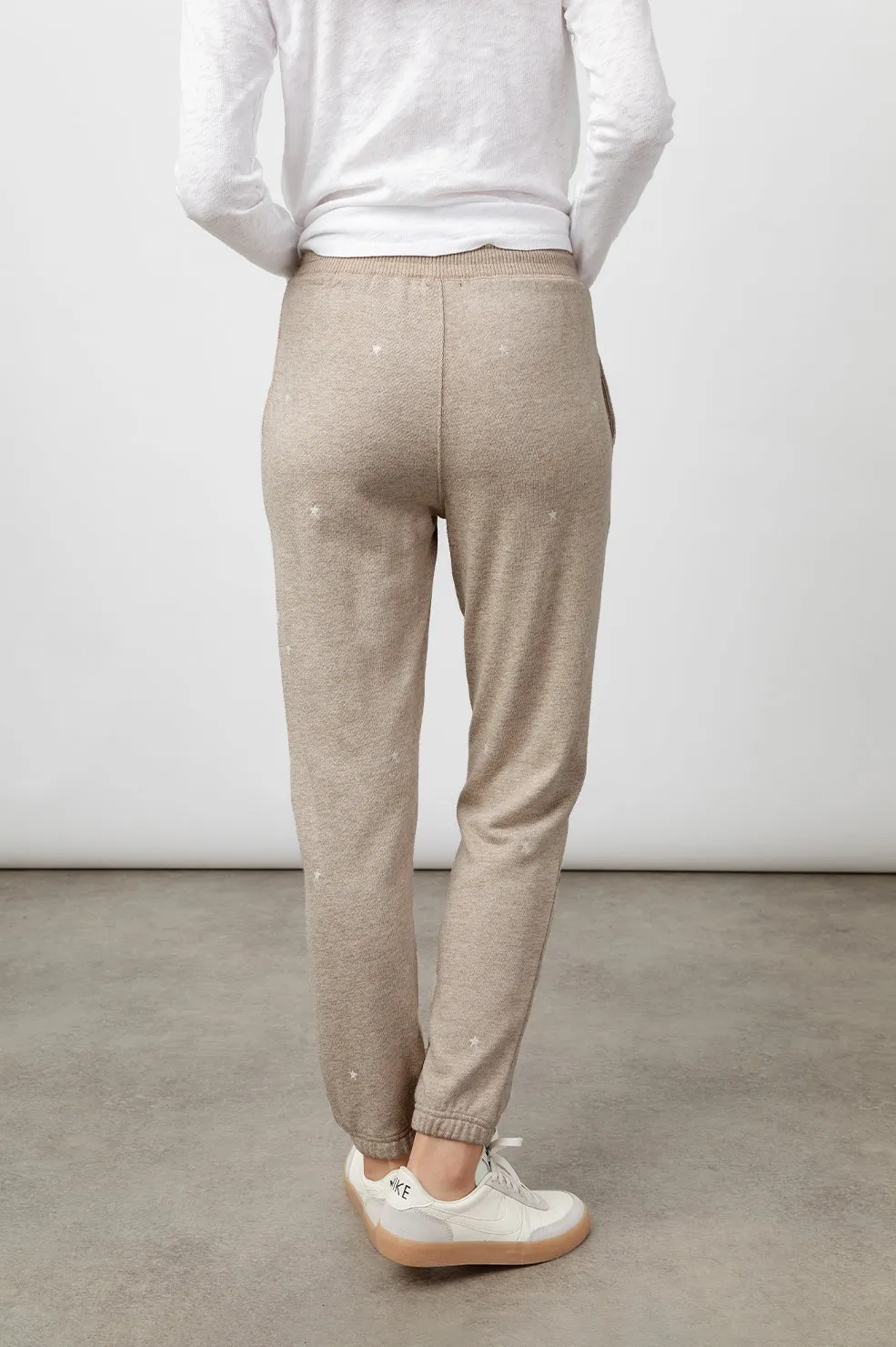 KINGSTON SWEATPANT - HEATHER BROWN EMBROIDERED STARS sold by Rails product image thumbnail 4