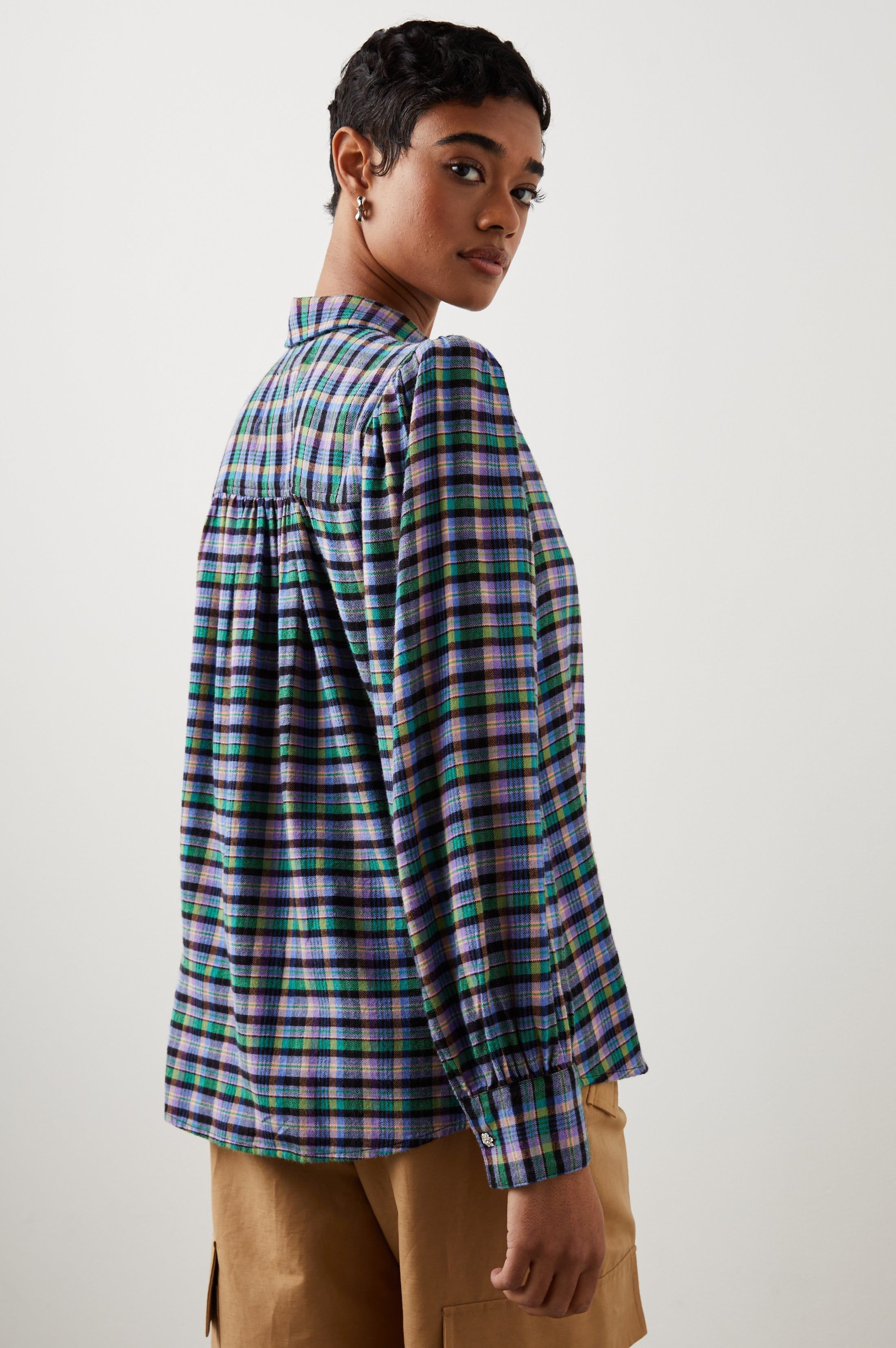 ANGELICA SHIRT - IRIS PEACH sold by Rails product image thumbnail 5