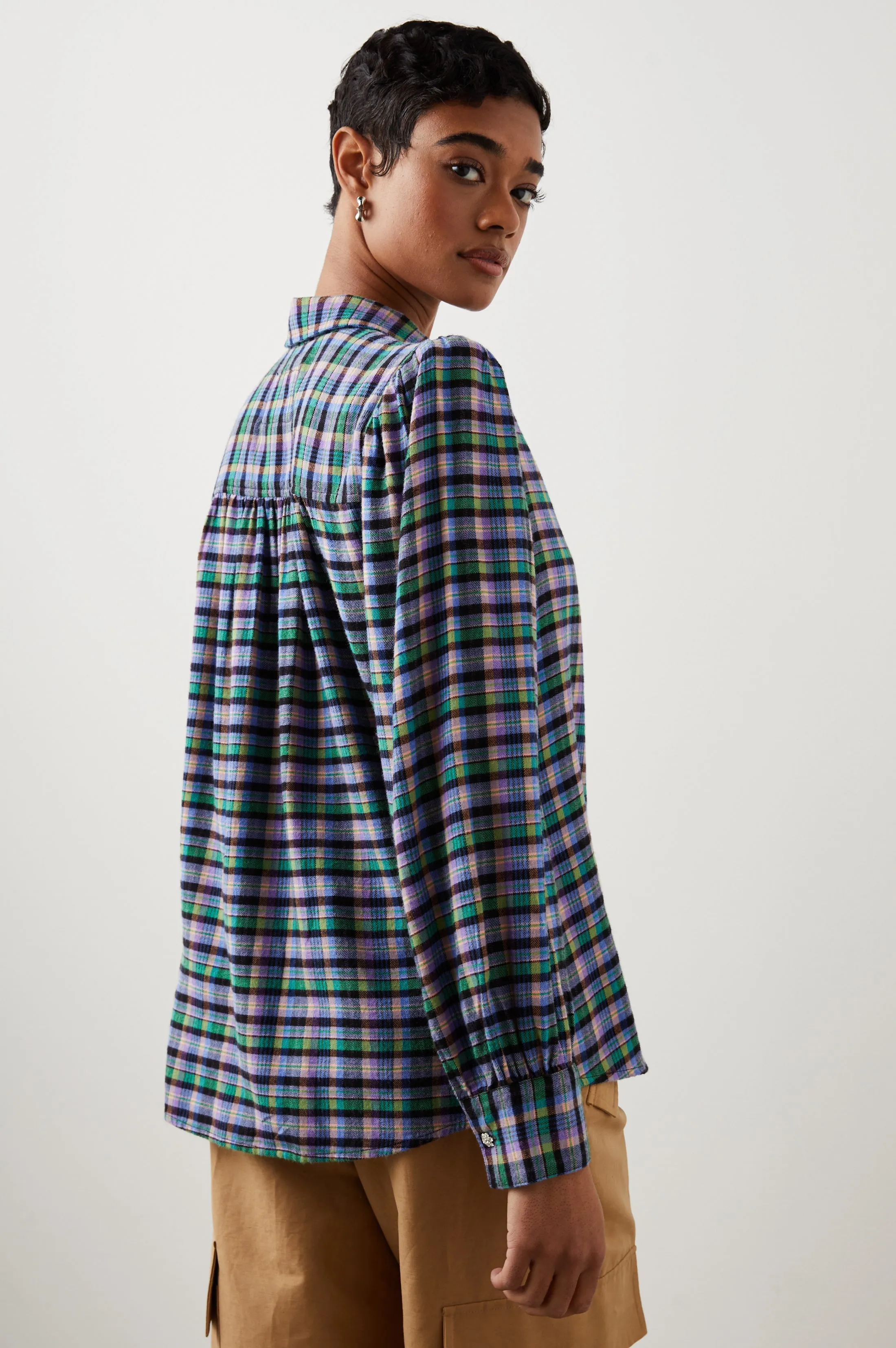 ANGELICA SHIRT - IRIS PEACH sold by Rails product image thumbnail 5