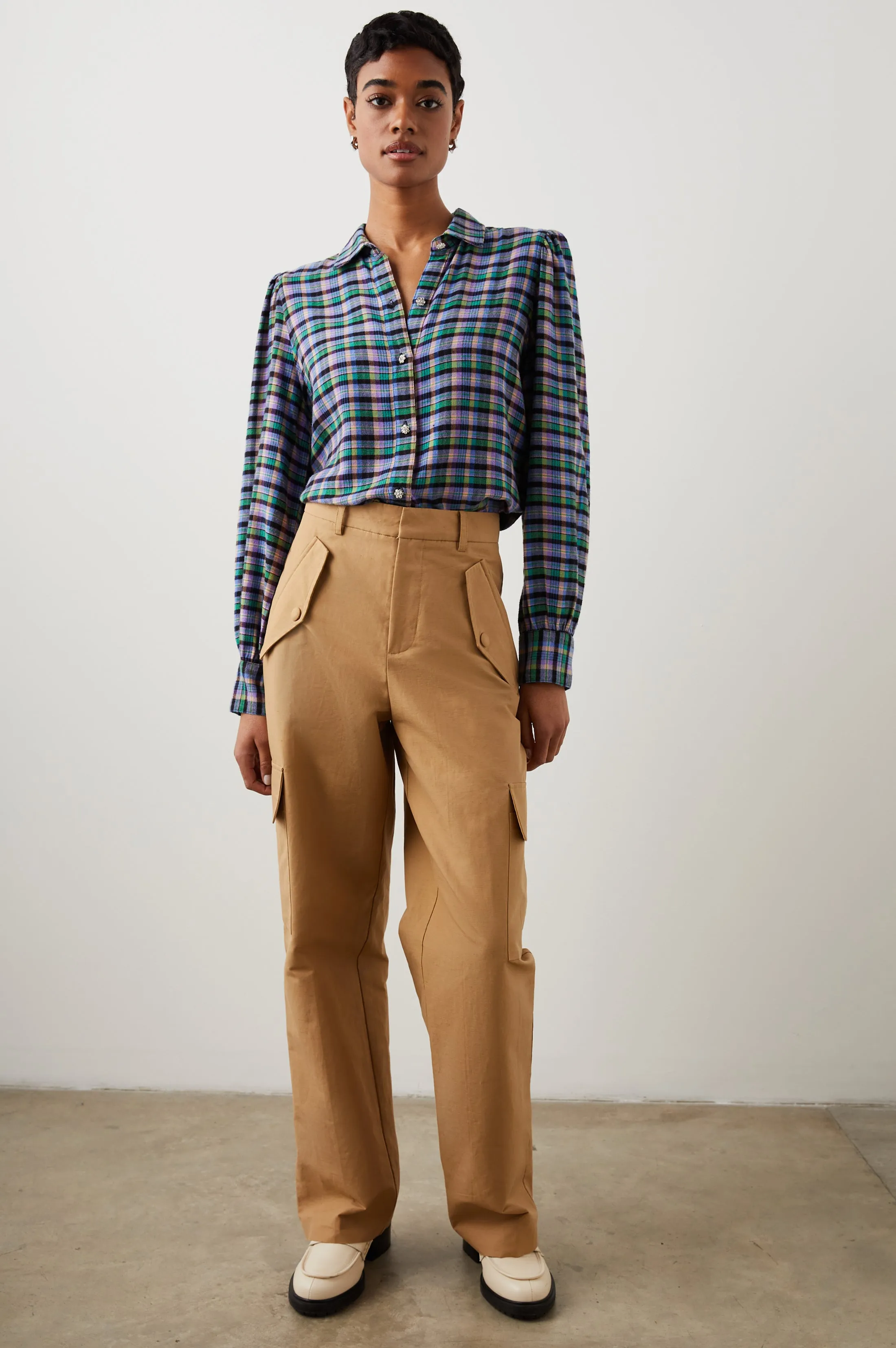 ANGELICA SHIRT - IRIS PEACH sold by Rails product image thumbnail 3