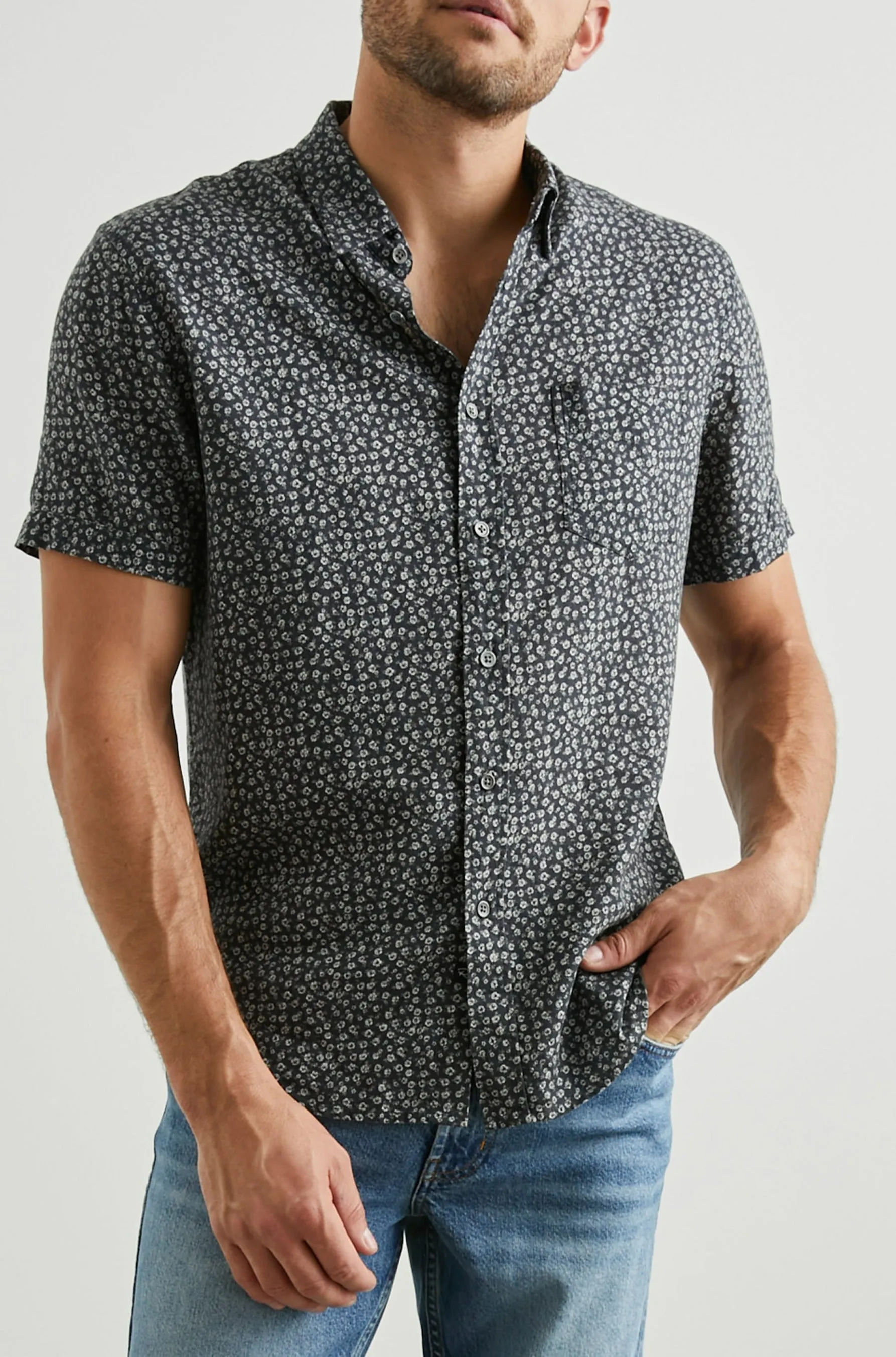 CARSON SHIRT - FLOWER CART ONYX sold by Rails product image thumbnail 2