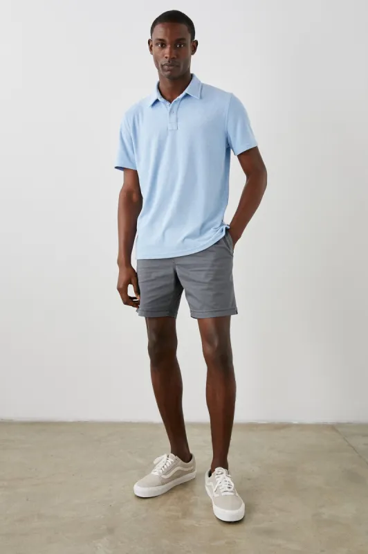 RHEN POLO SHIRT - TERRY CHAMBRAY BLUE sold by Rails