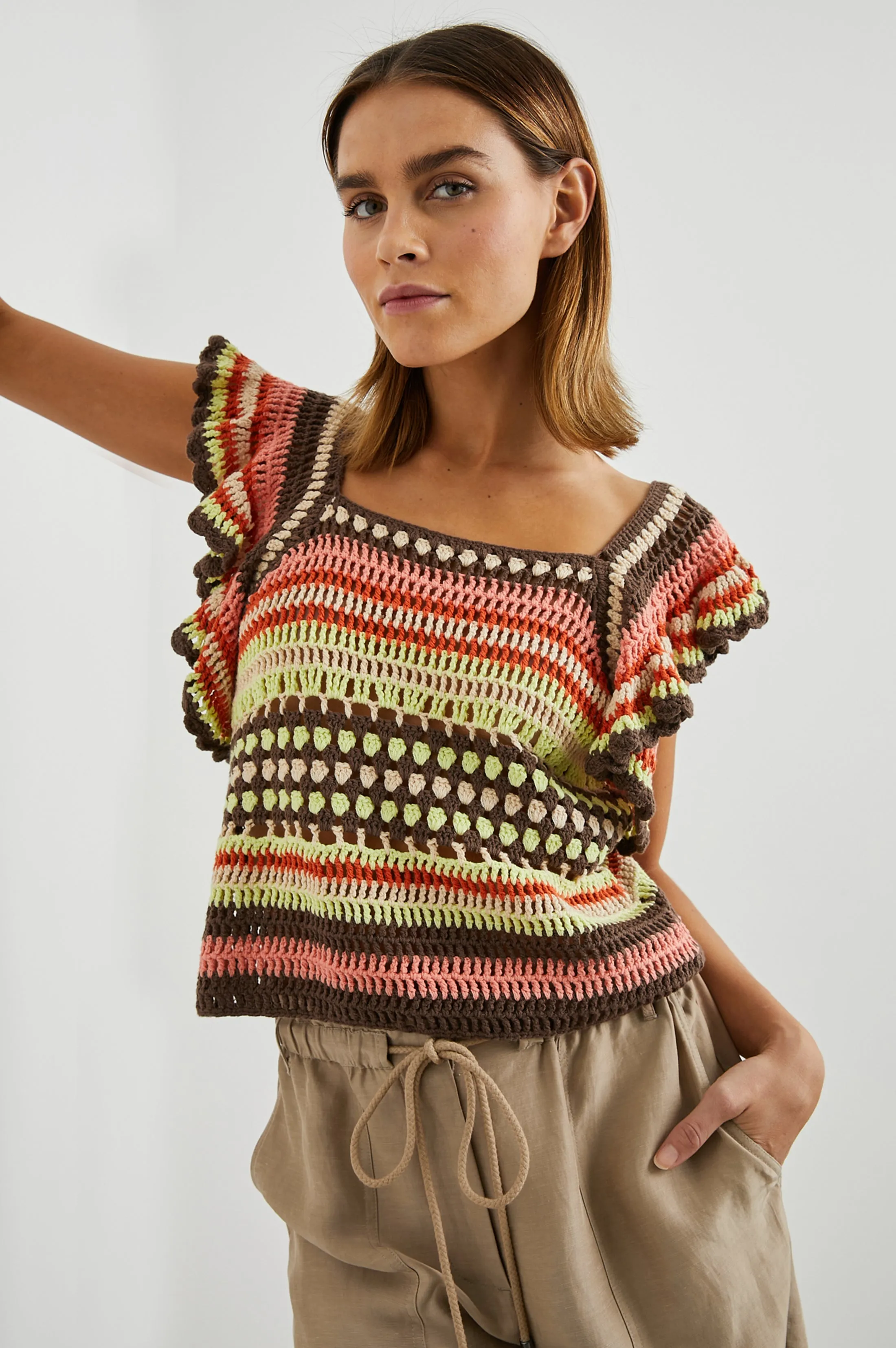 ANNA TOP - TROPICAL CROCHET sold by Rails