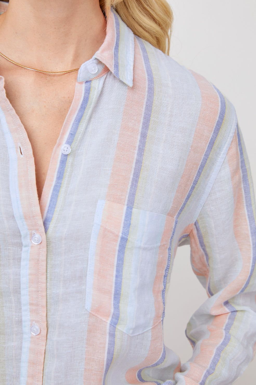 CHARLI SHIRT - BIARRITZ MULTI STRIPE sold by Rails product image thumbnail 2