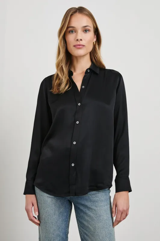 MARIA SHIRT - BLACK sold by Rails