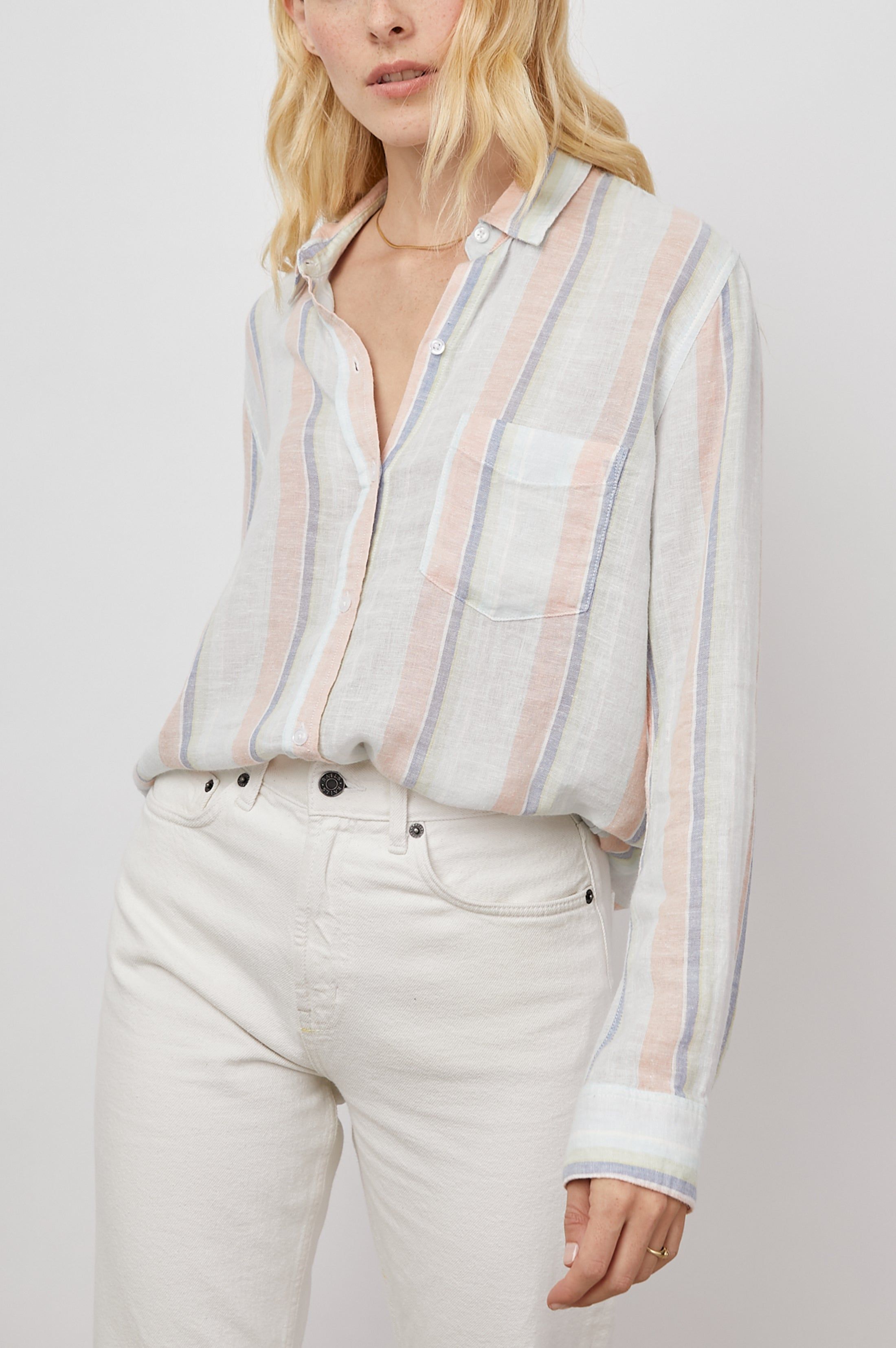 CHARLI SHIRT - BIARRITZ MULTI STRIPE sold by Rails
