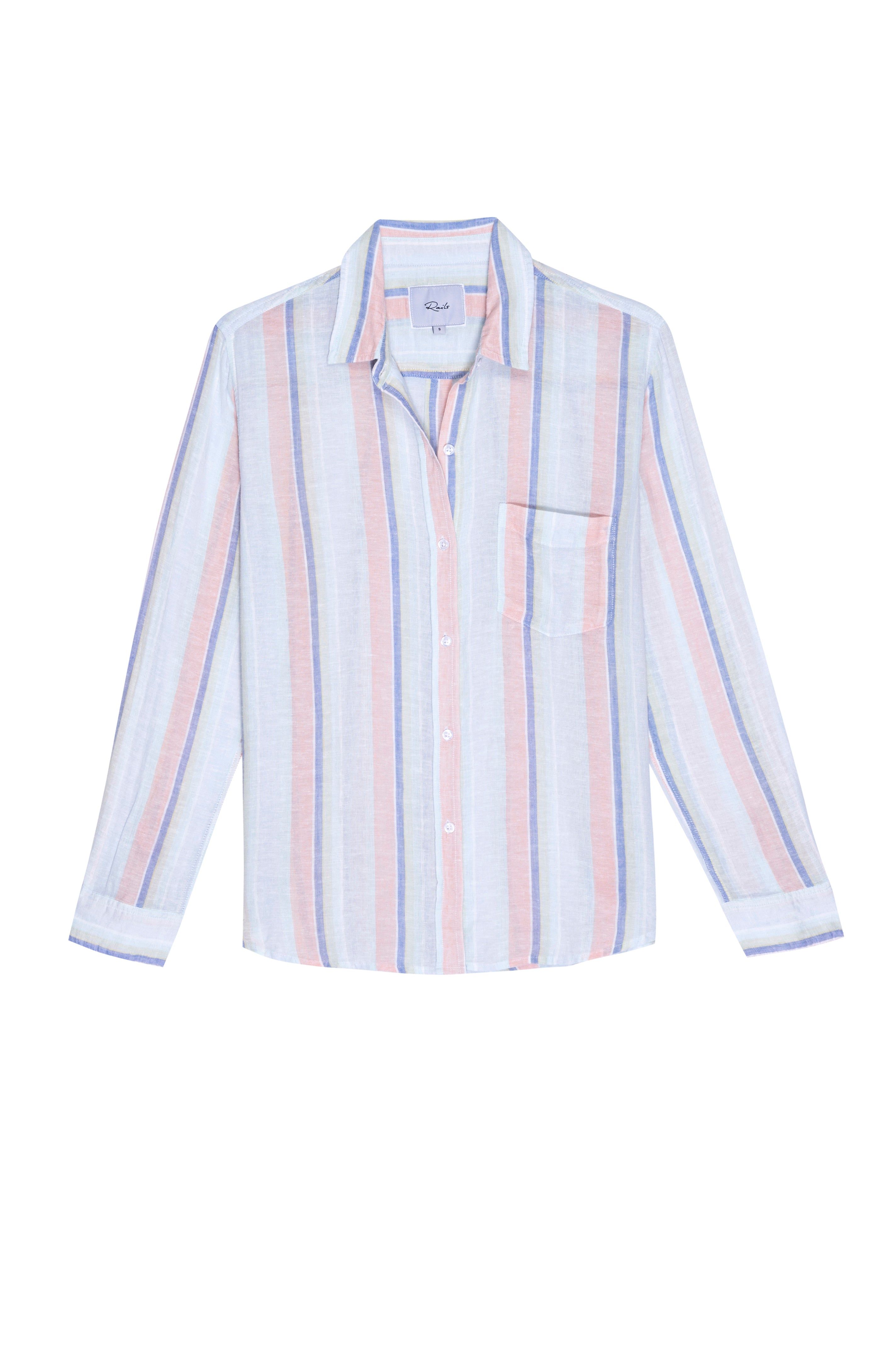CHARLI SHIRT - BIARRITZ MULTI STRIPE sold by Rails product image thumbnail 6