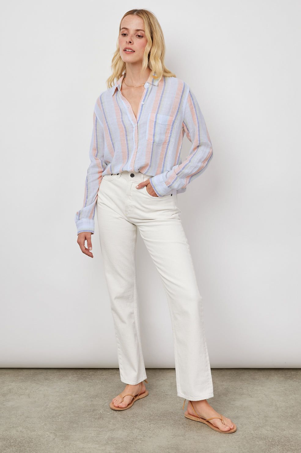 CHARLI SHIRT - BIARRITZ MULTI STRIPE sold by Rails product image thumbnail 3