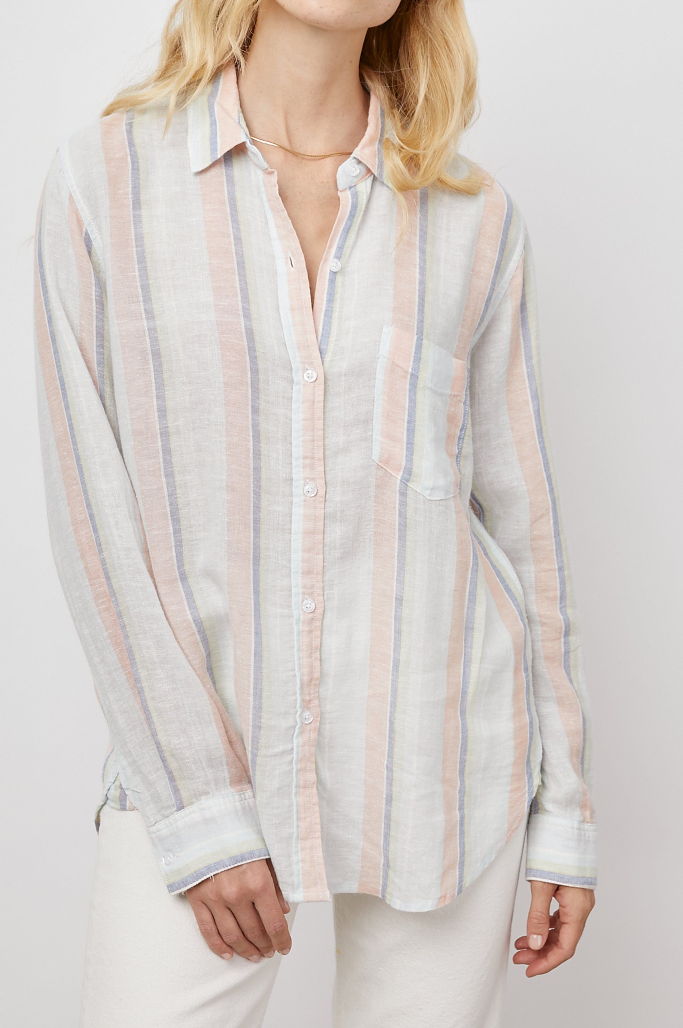 CHARLI SHIRT - BIARRITZ MULTI STRIPE sold by Rails product image thumbnail 4