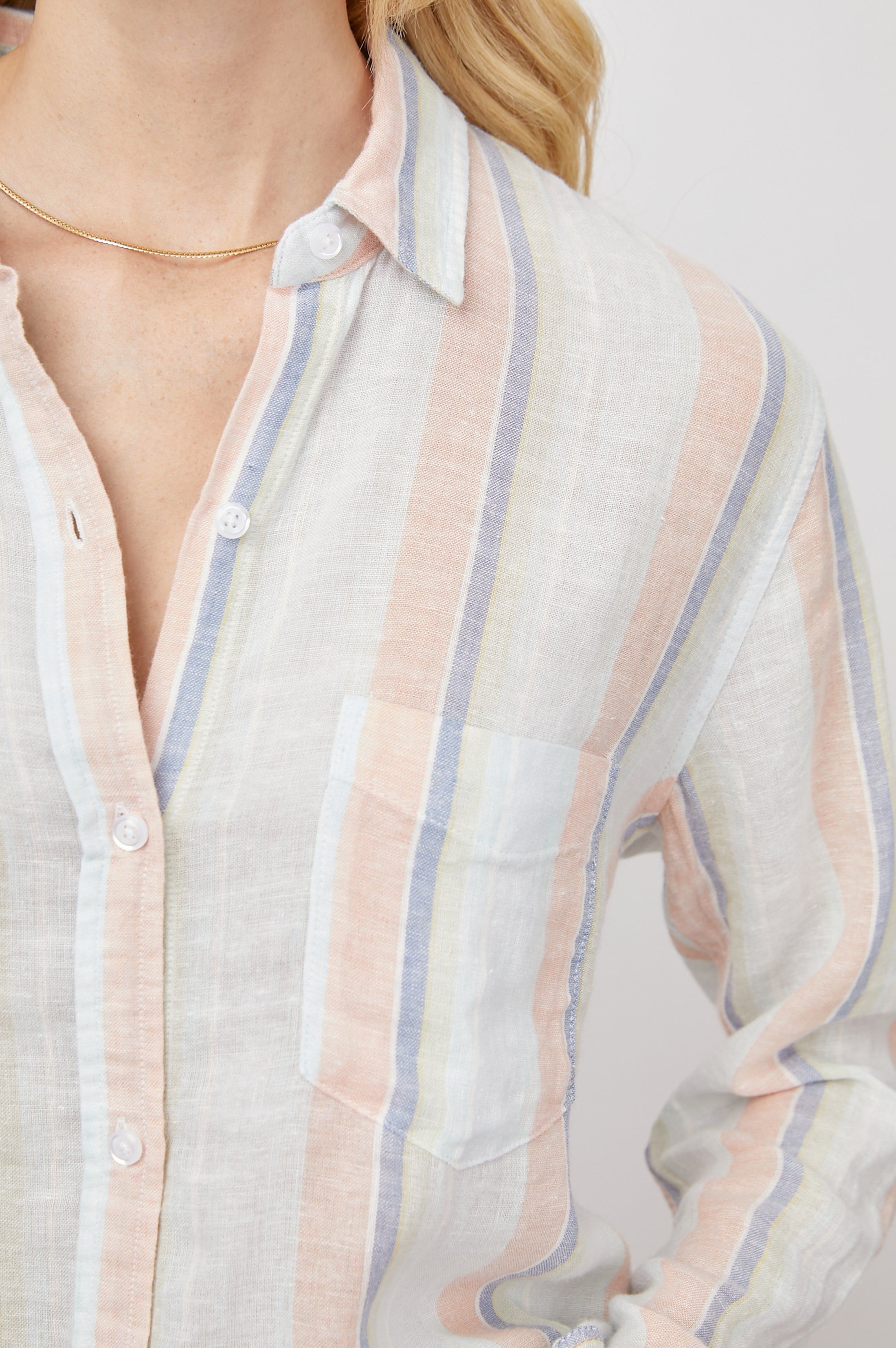 CHARLI SHIRT - BIARRITZ MULTI STRIPE sold by Rails product image thumbnail 2