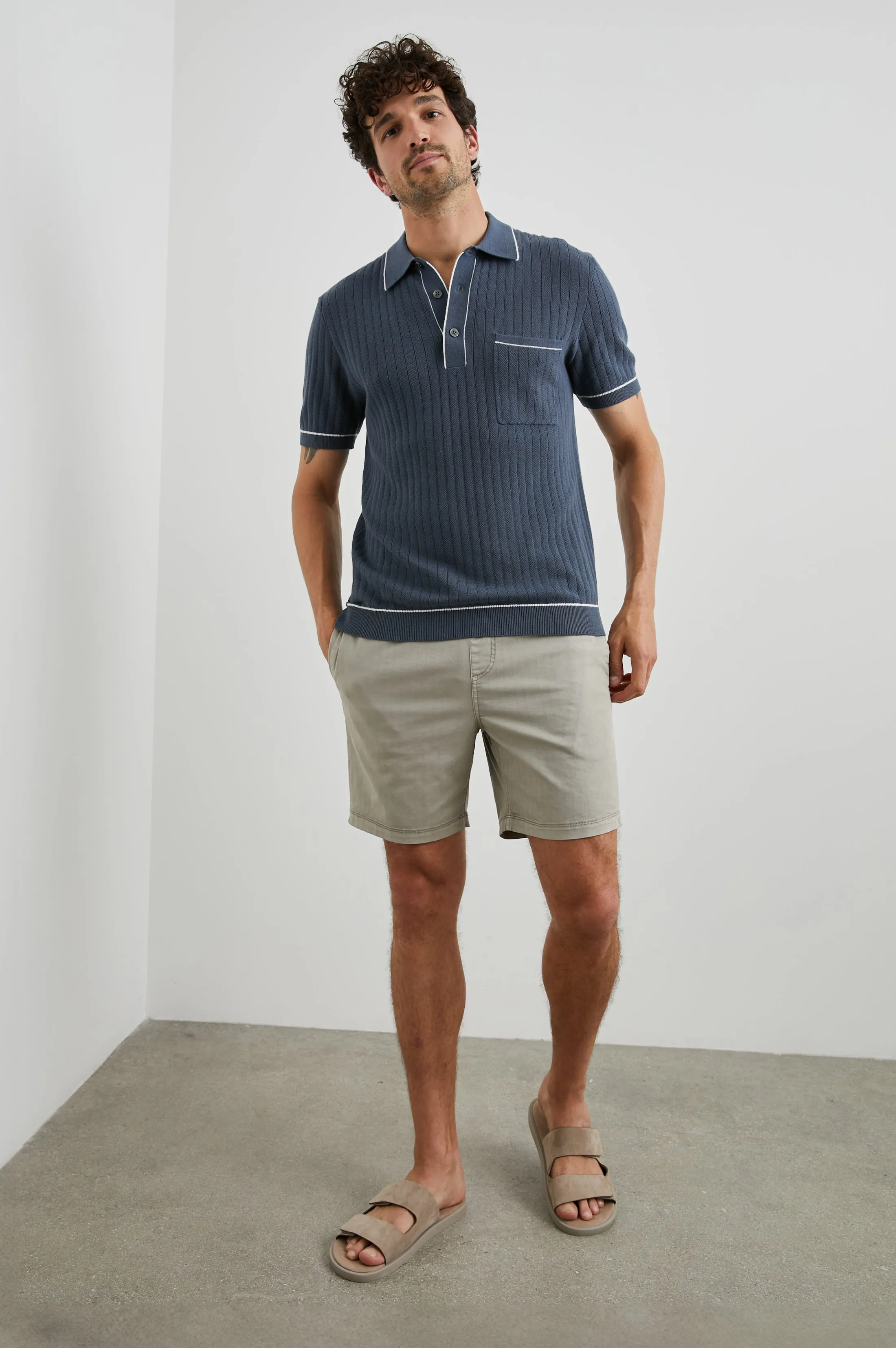 HARDY POLO SHIRT - FADED NAVY sold by Rails product image thumbnail 4