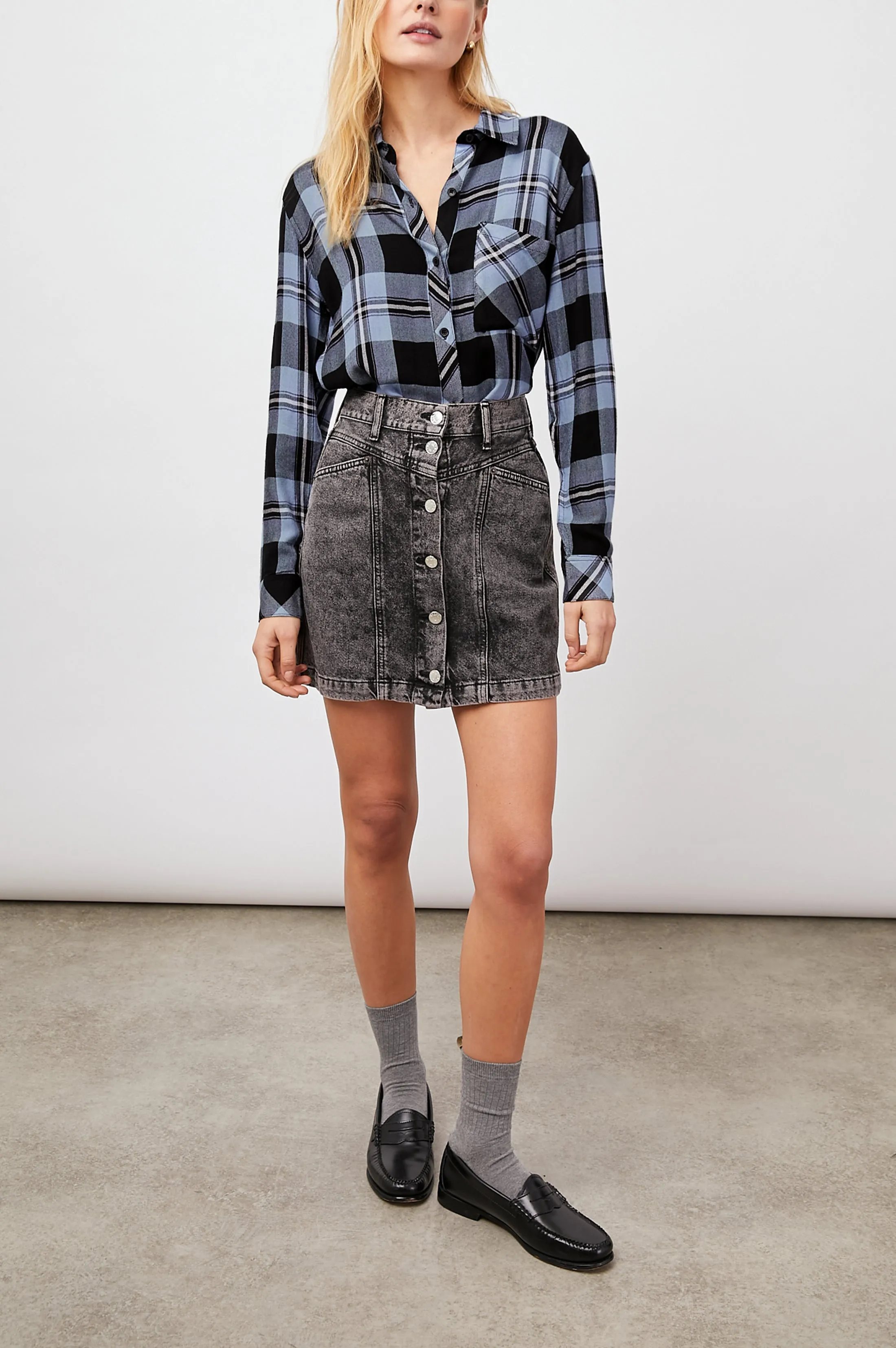 HUNTER SHIRT - CURRENT ONYX WHITE sold by Rails product image thumbnail 3