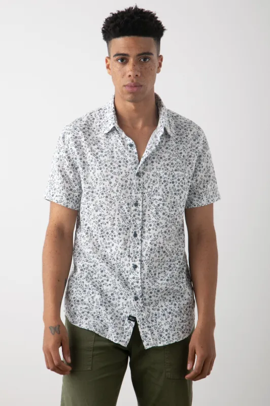 FAIRFAX SHIRT - CREEPING IVY WHITE BLUE sold by Rails