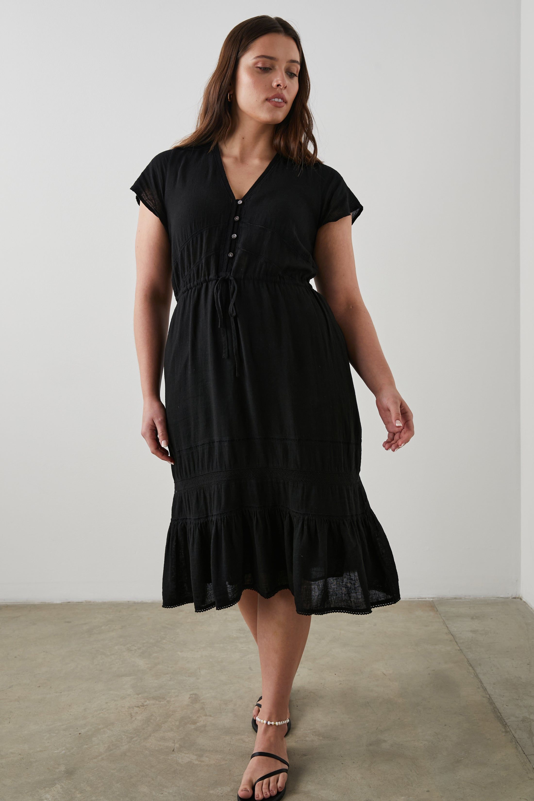 KIKI DRESS - BLACK LACE DETAIL sold by Rails product image thumbnail 3