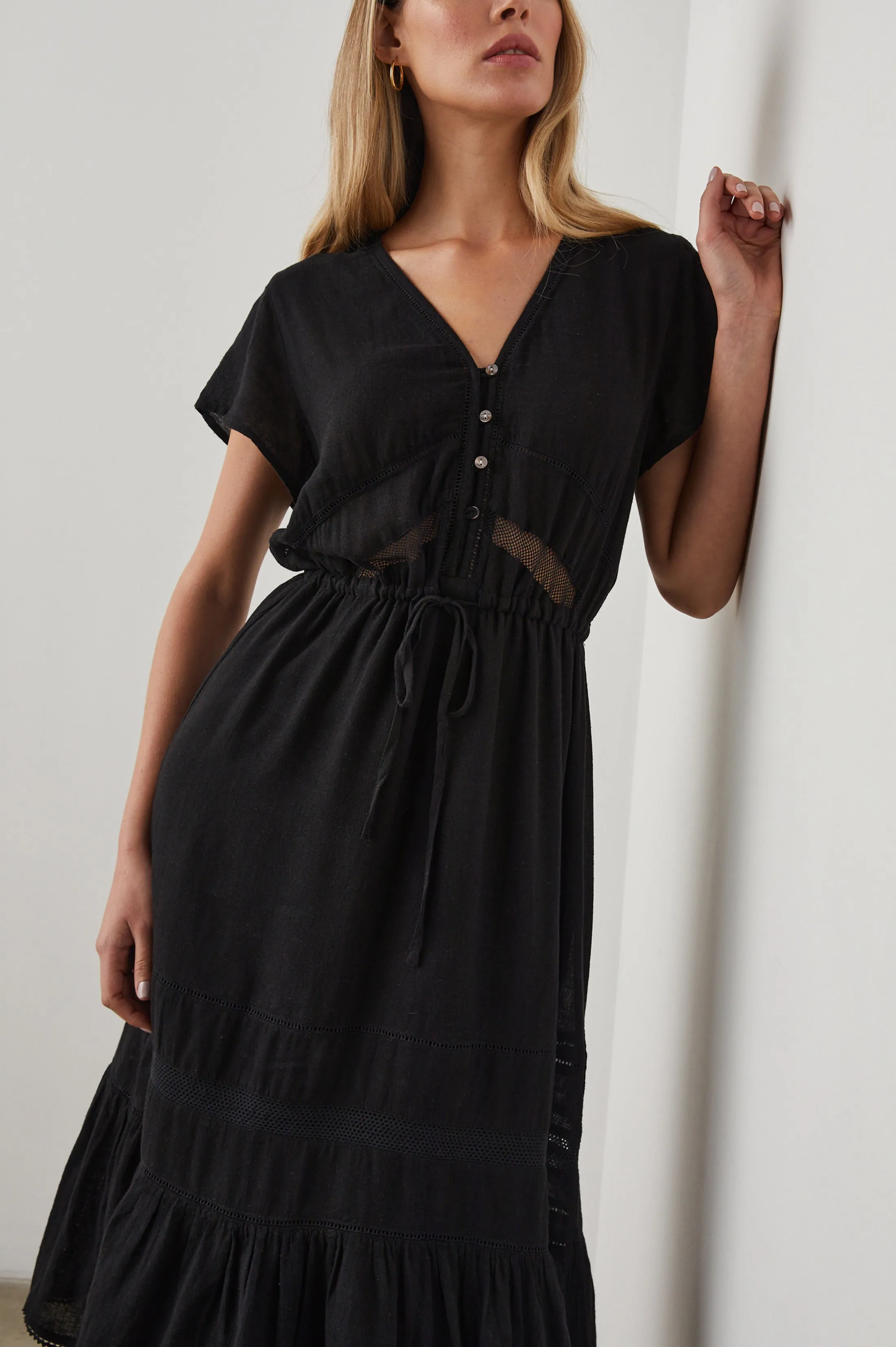 KIKI DRESS - BLACK LACE DETAIL sold by Rails product image thumbnail 3