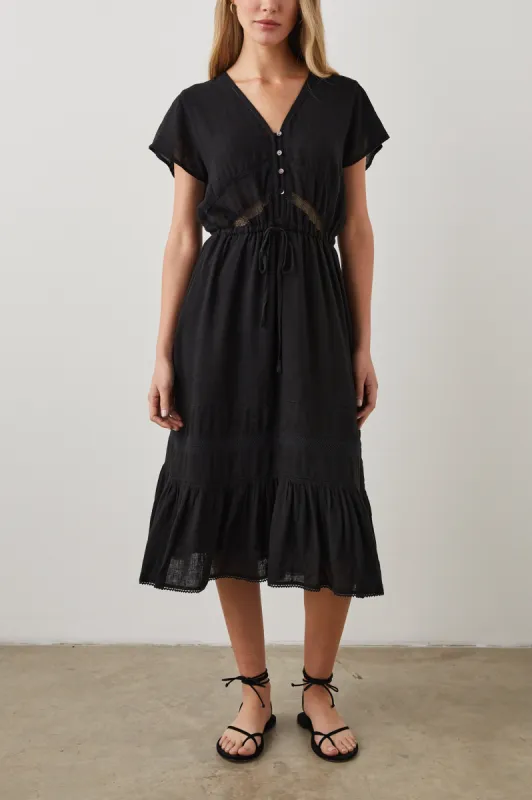 KIKI DRESS - BLACK LACE DETAIL sold by Rails