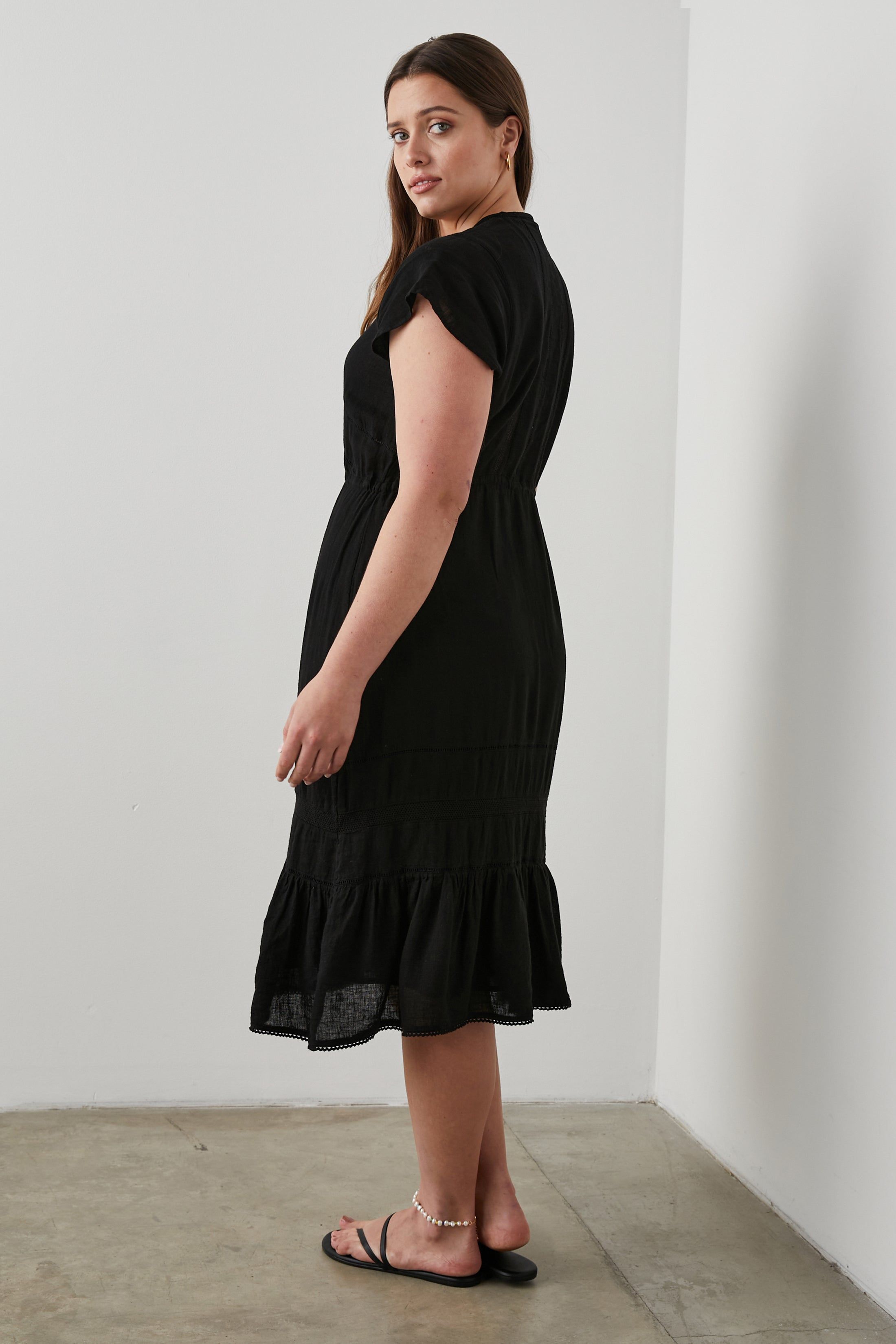 KIKI DRESS - BLACK LACE DETAIL sold by Rails product image thumbnail 5