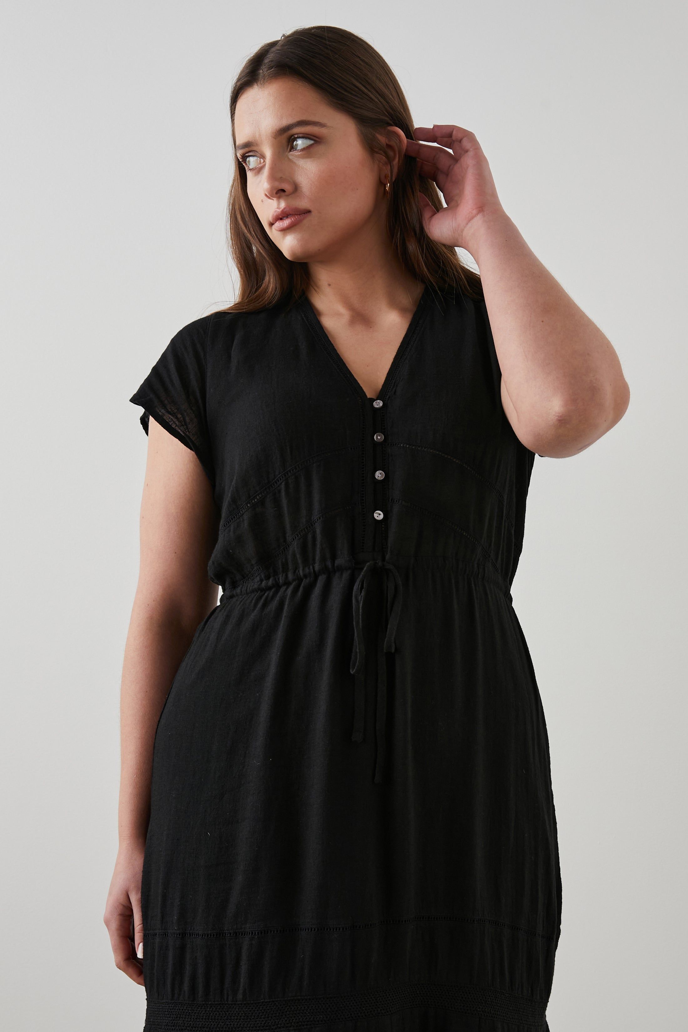 KIKI DRESS - BLACK LACE DETAIL sold by Rails product image thumbnail 4