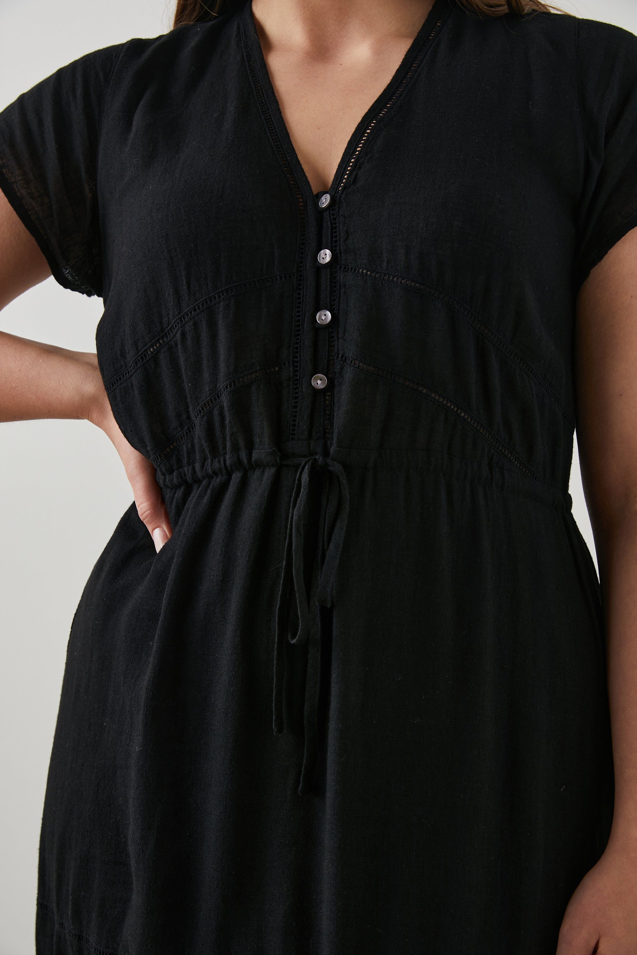 KIKI DRESS - BLACK LACE DETAIL sold by Rails product image thumbnail 2