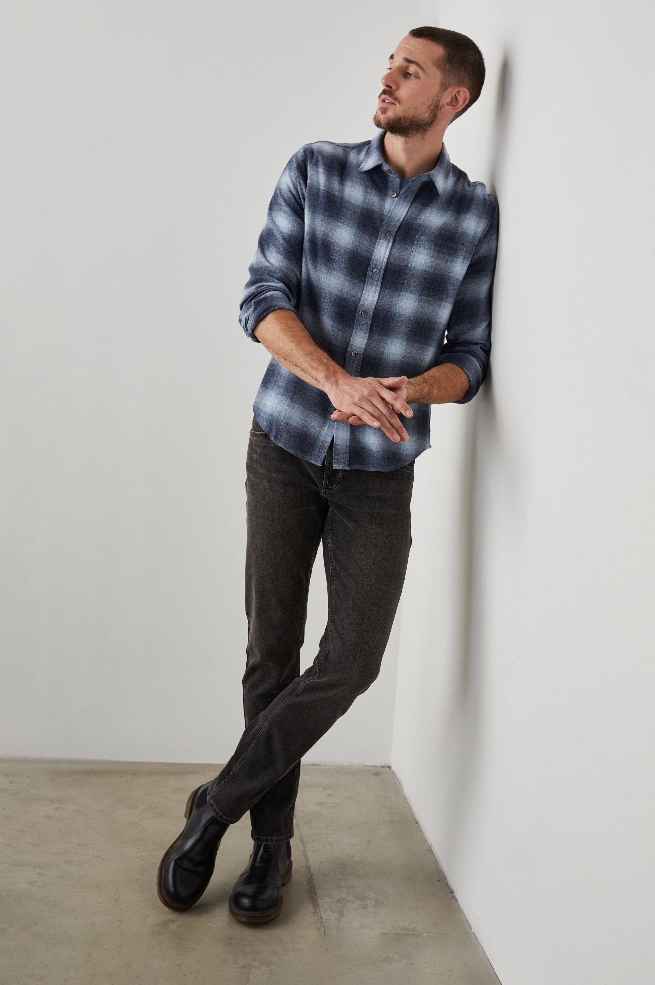 LENNOX SHIRT - DENIM SHADOW sold by Rails product image thumbnail 4